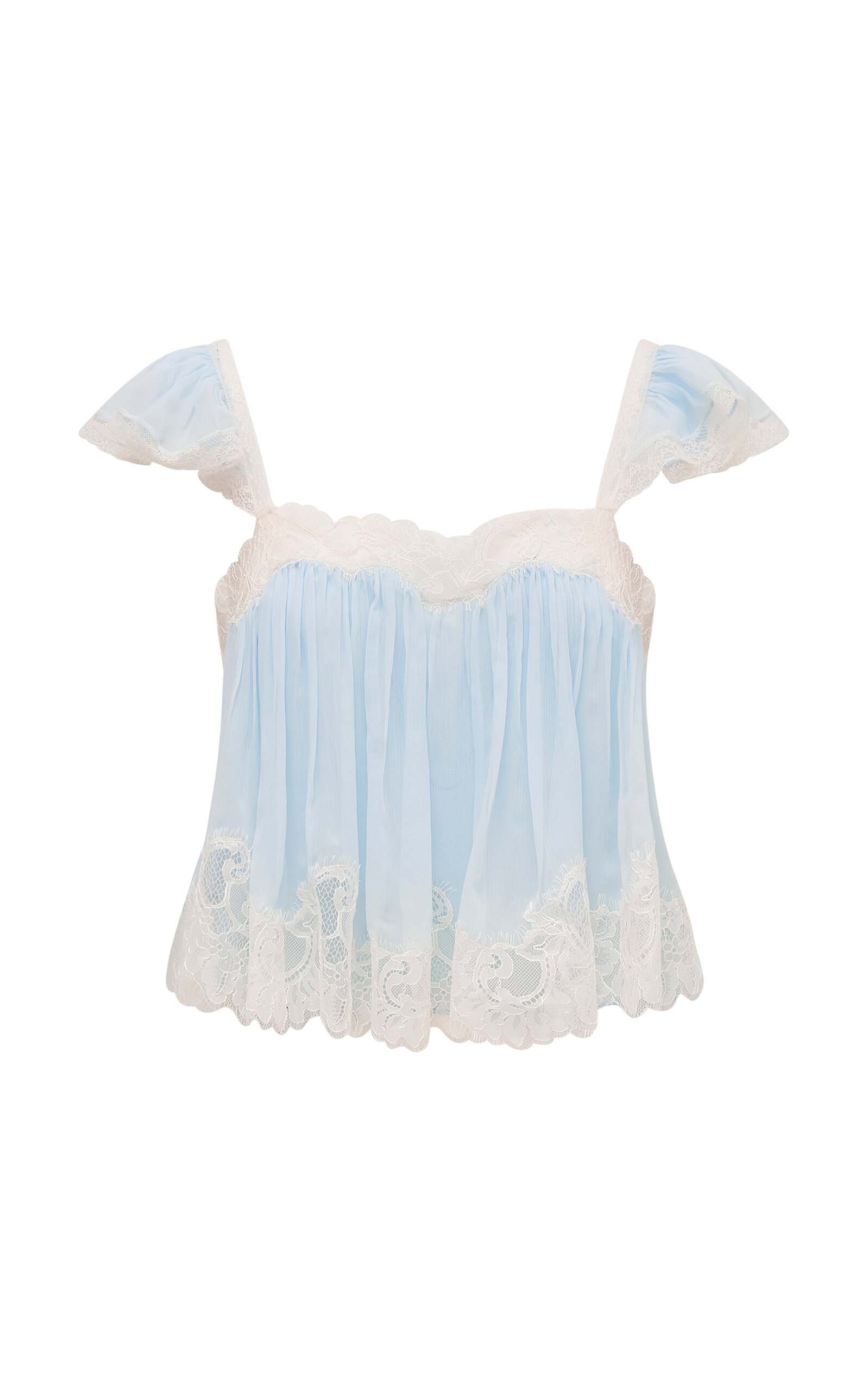 LoveShackFancy Lova Chiffon Silk Top