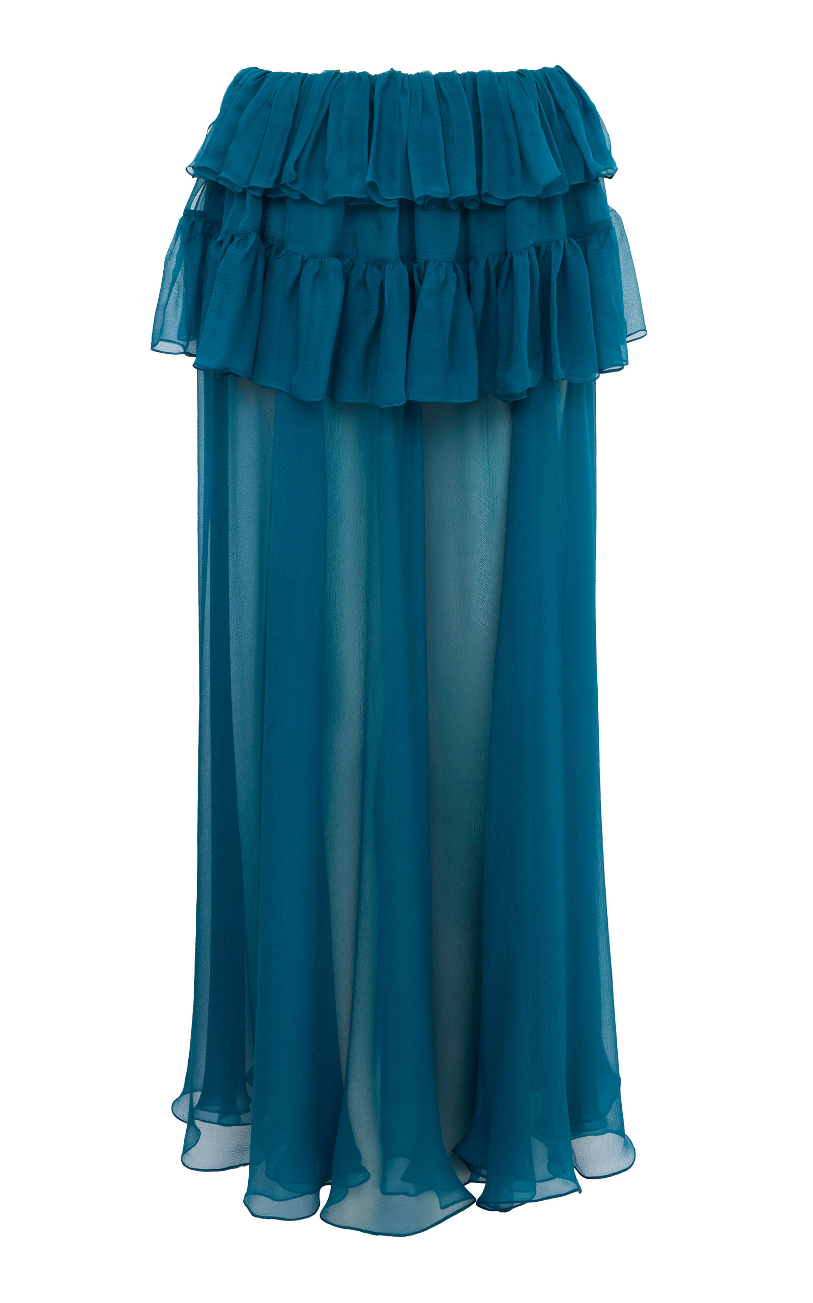 Chloé Silk Mousseline Ruffled Maxi Skirt - Women's Clothing