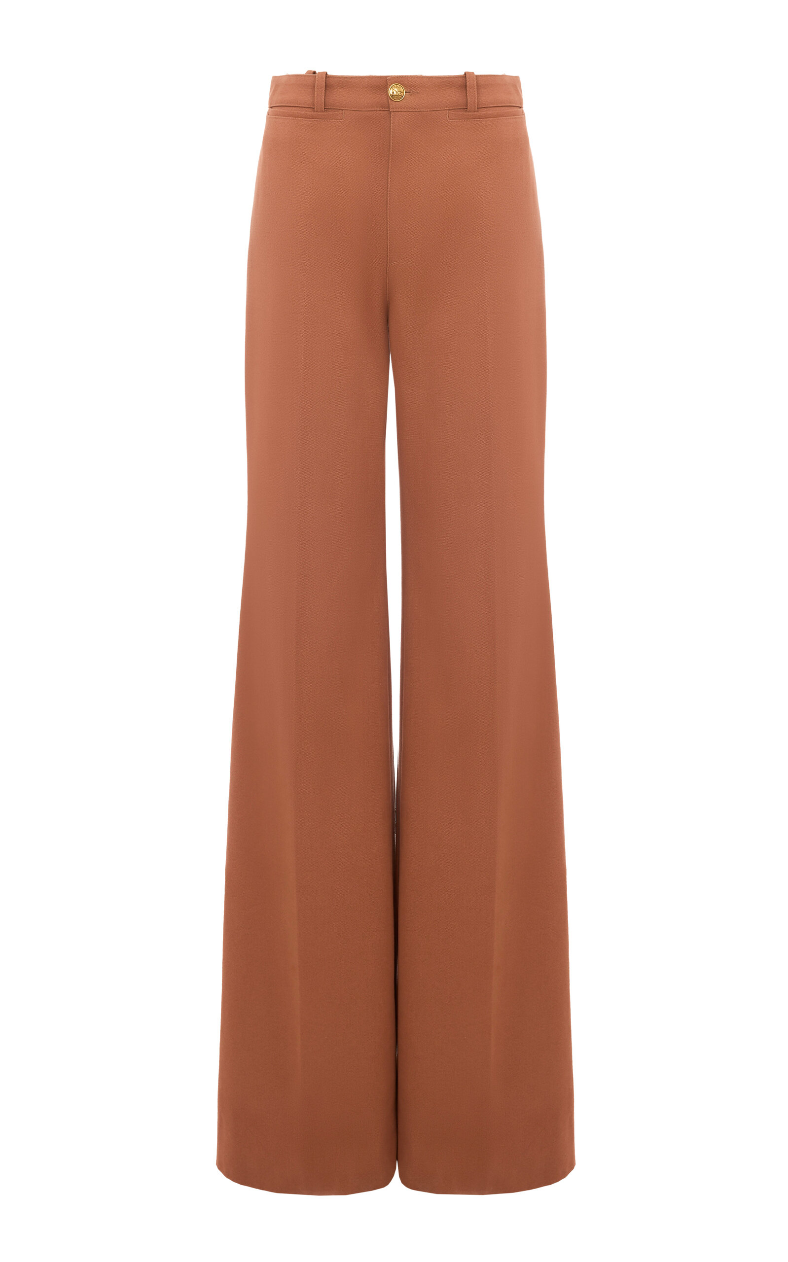 Chloé Organic Cotton Canvas Wide-Leg Trousers