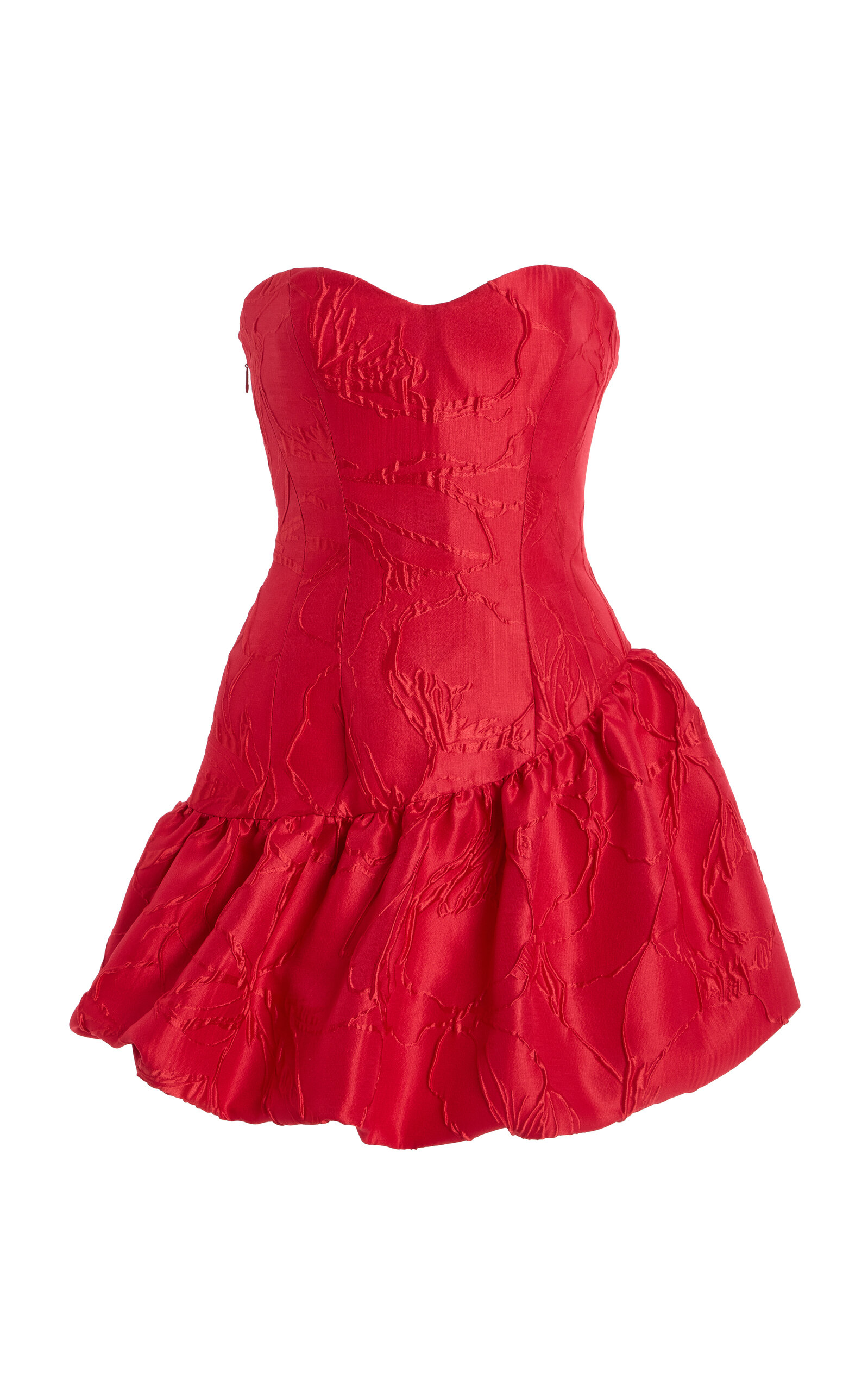 Strapless Dress With Asymmetric Bubble Skirt