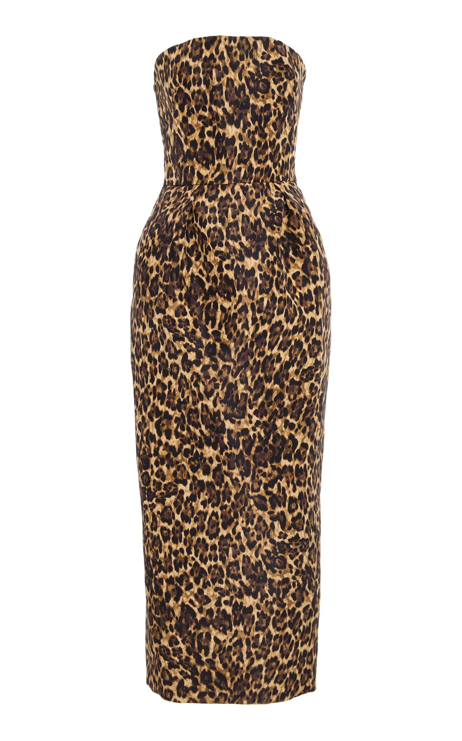Strapless Silk Cocktail Dress