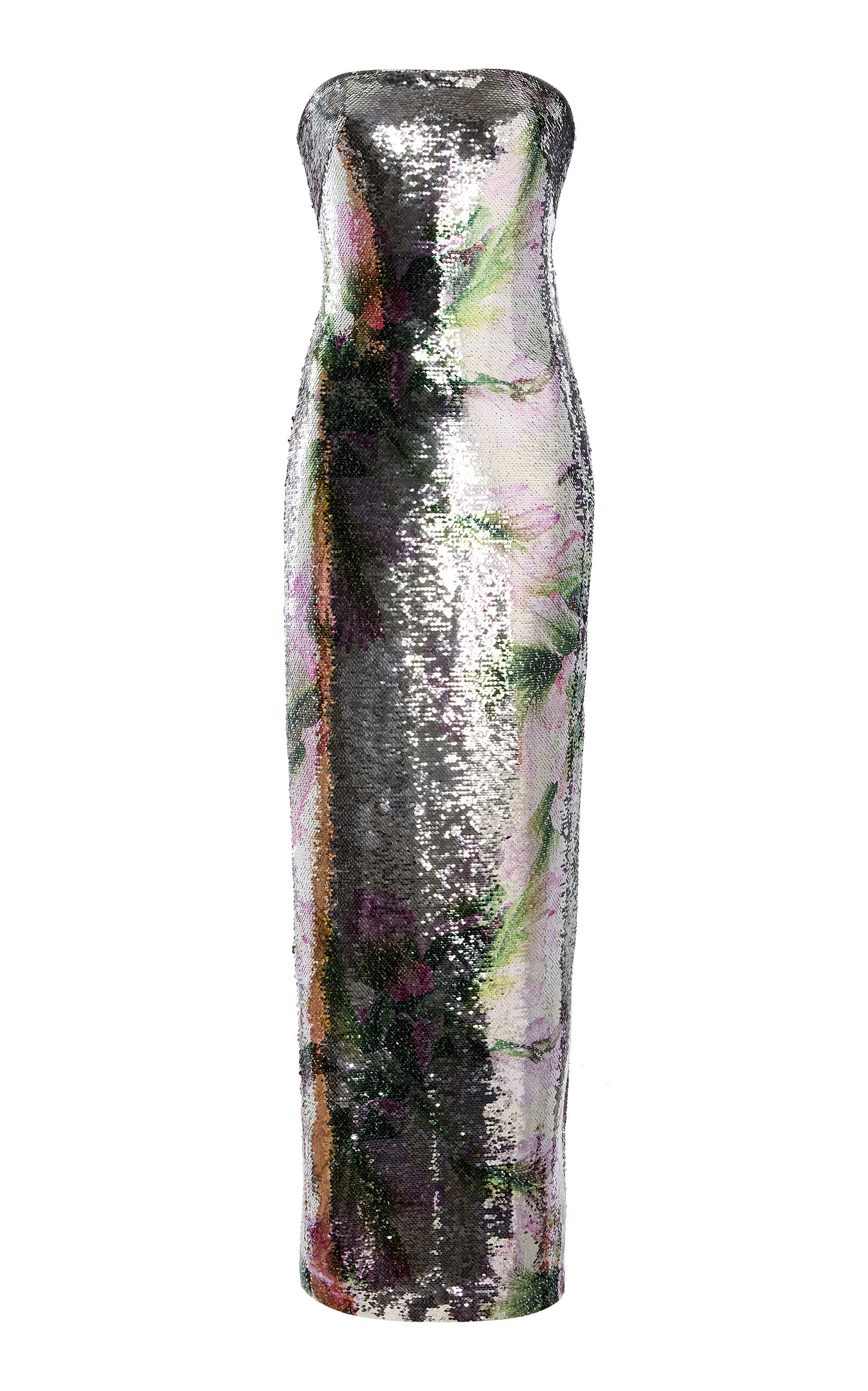 Strapless Column Gown
