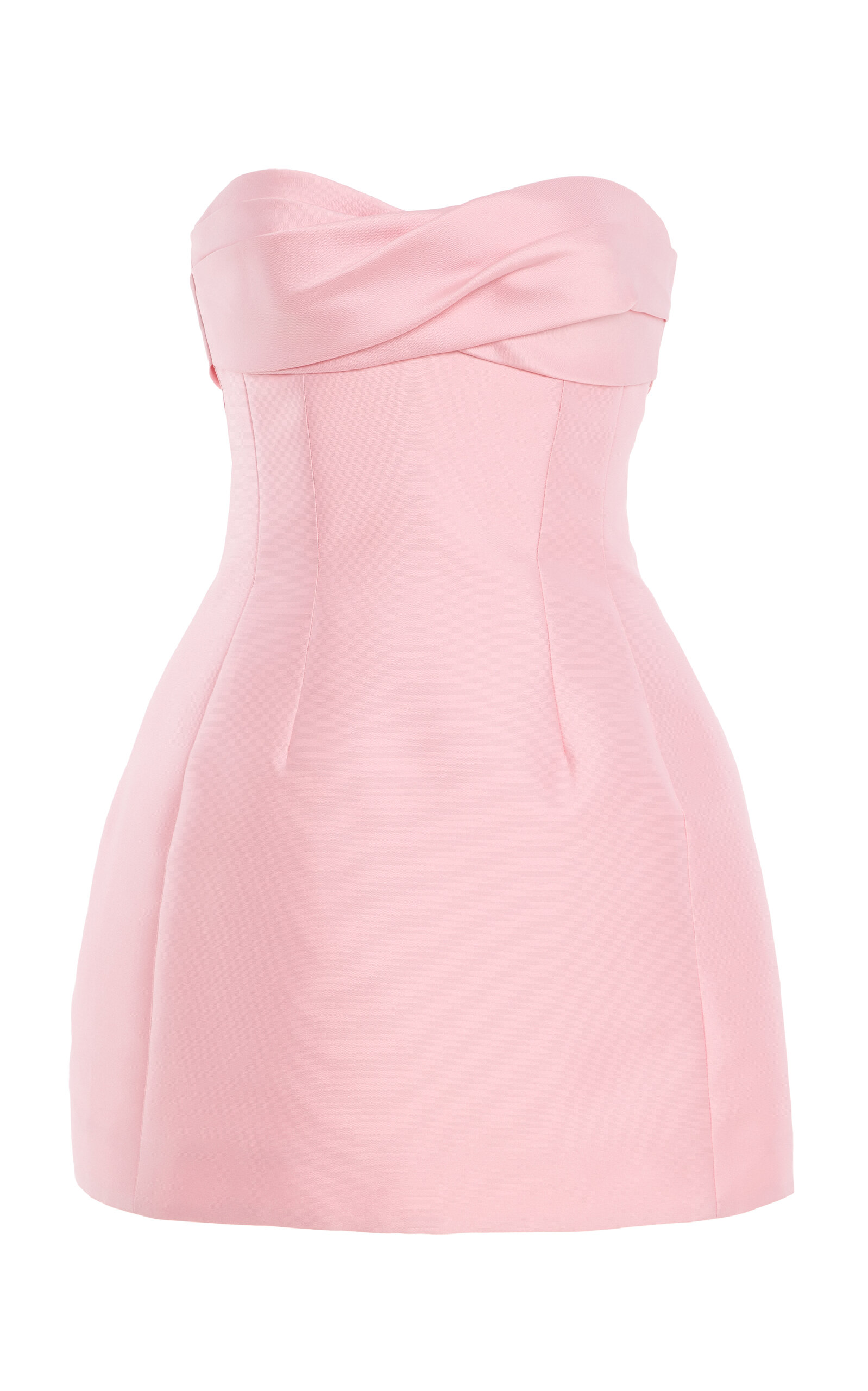Strapless Draped Neckline Scultped Mini Dress