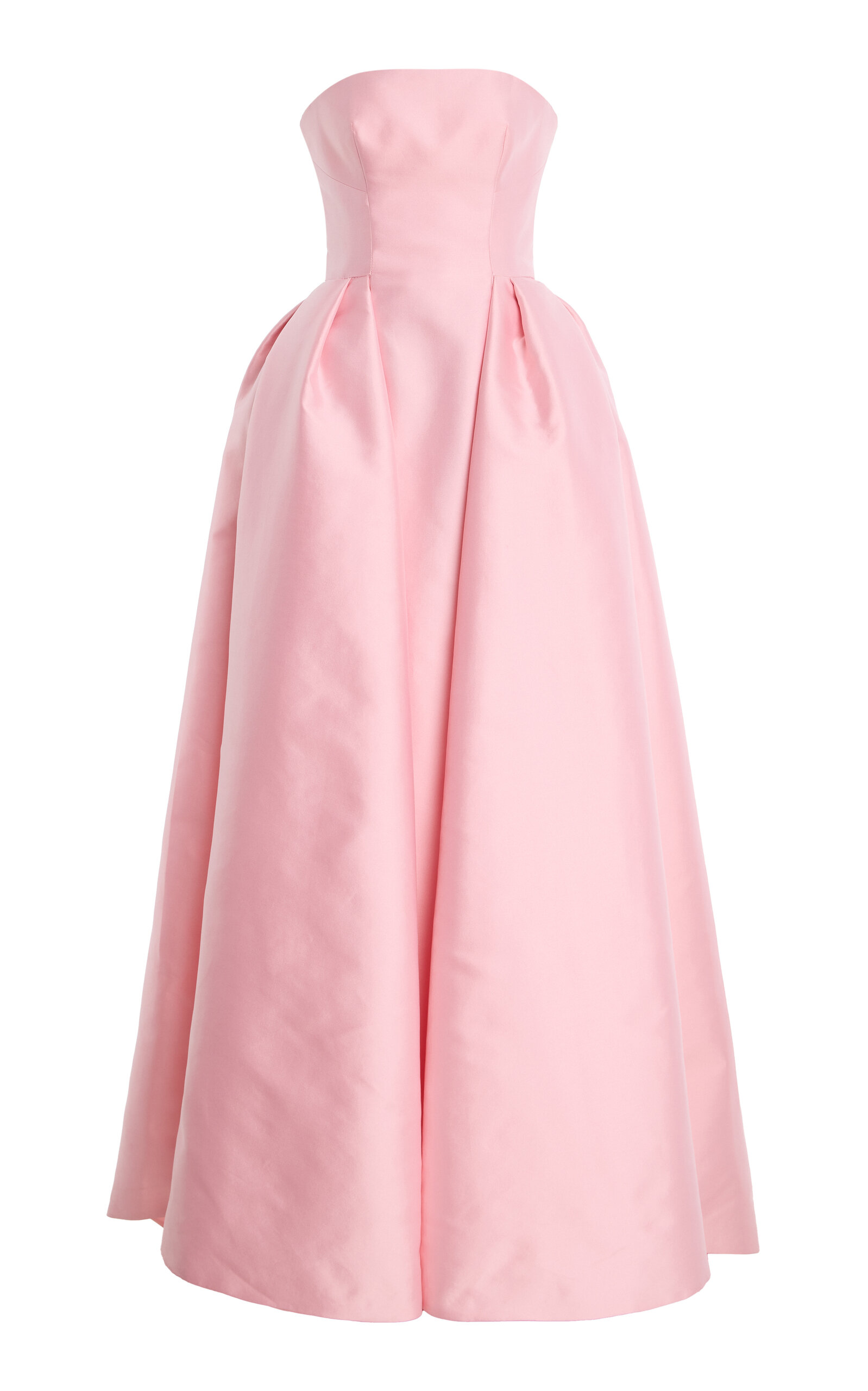 Strapless Ball Gown With Pleated Skirt