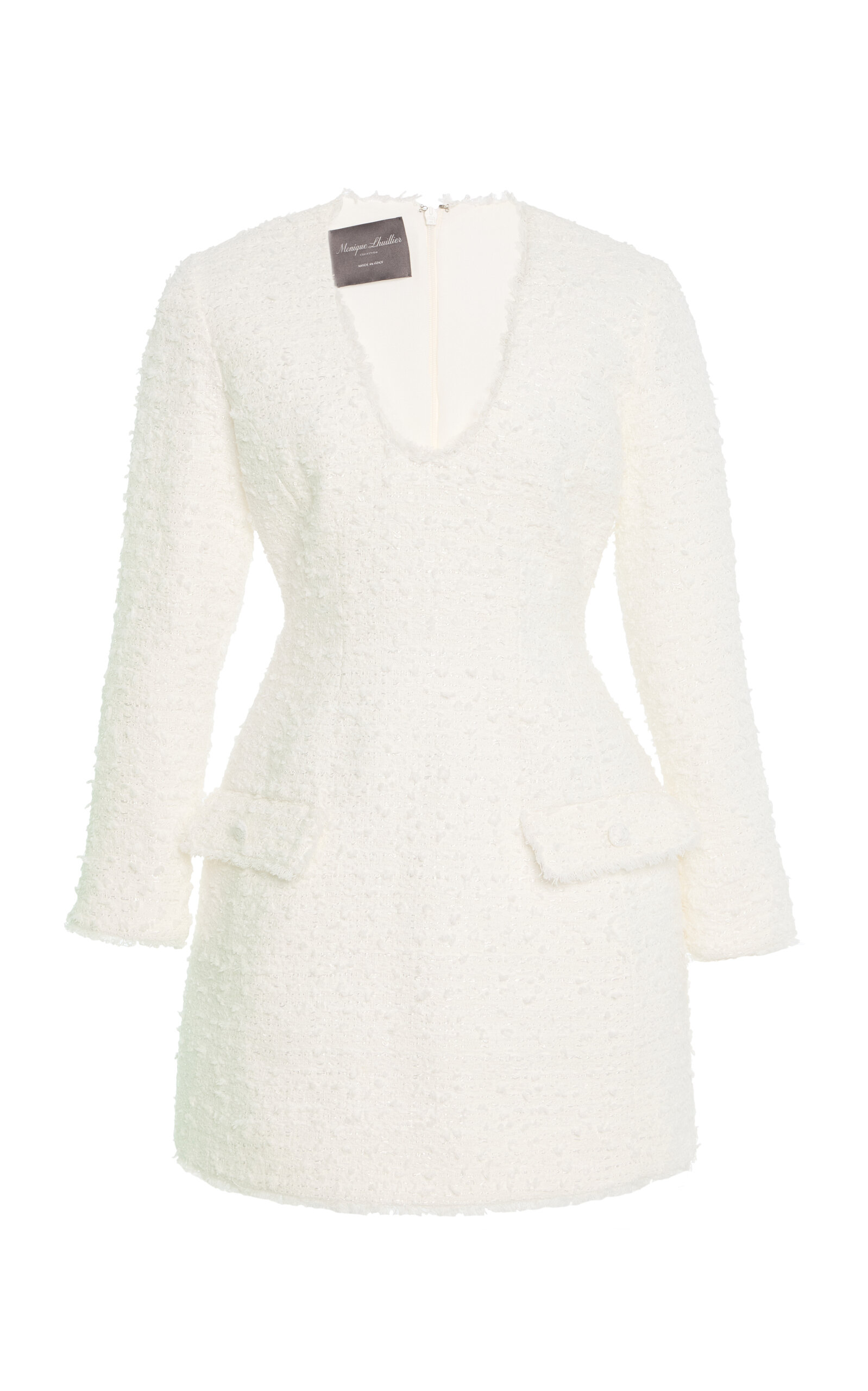 Bracelet Sleeve Sculpted Cotton Blend Mini Dress