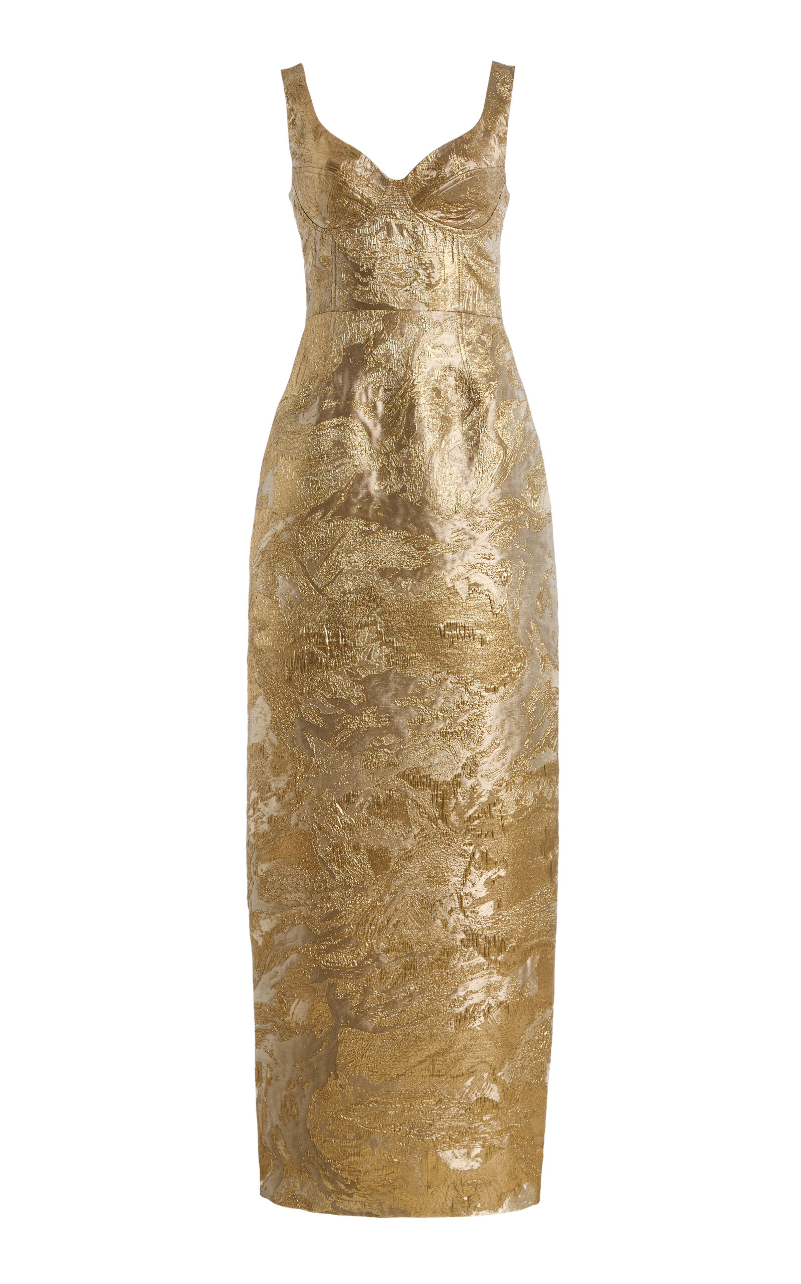 SIMKHAI Viella Metallic-Jacquard Gown - Women's Clothing