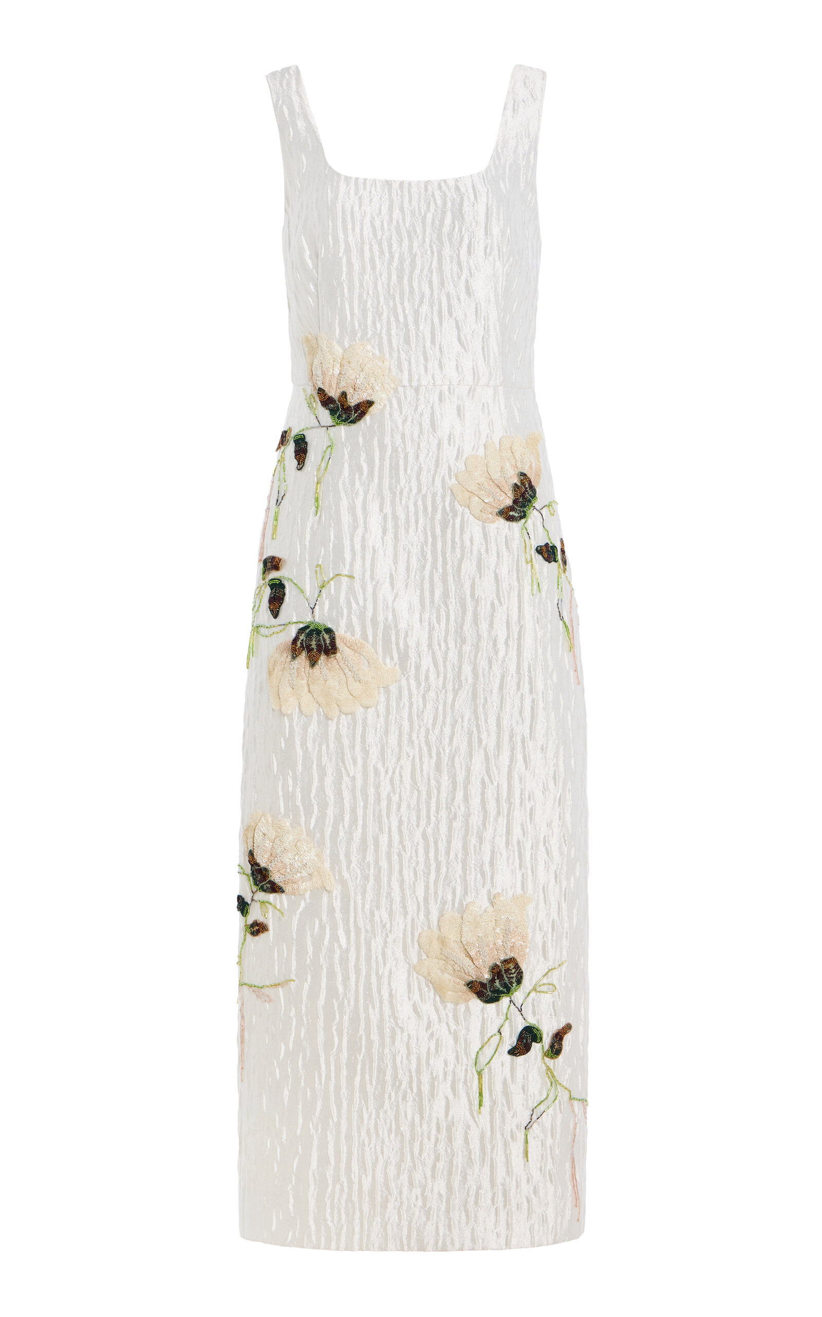 SIMKHAI Lilibeth Floral Jacquard Midi Dress