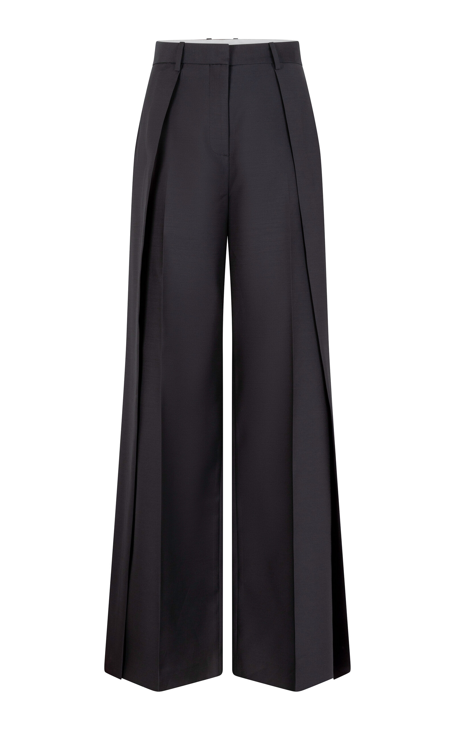 Heirlome Tova Wide-Leg Silk-Wool Trousers