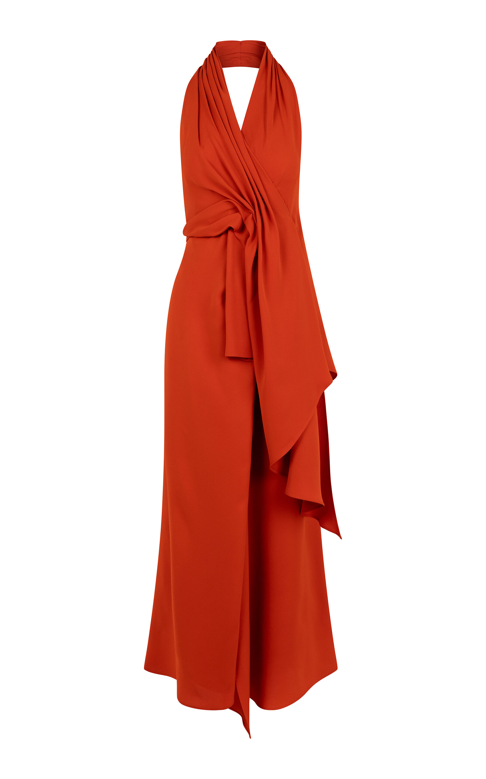 Heirlome Barbara Layered Silk Maxi Halter Dress