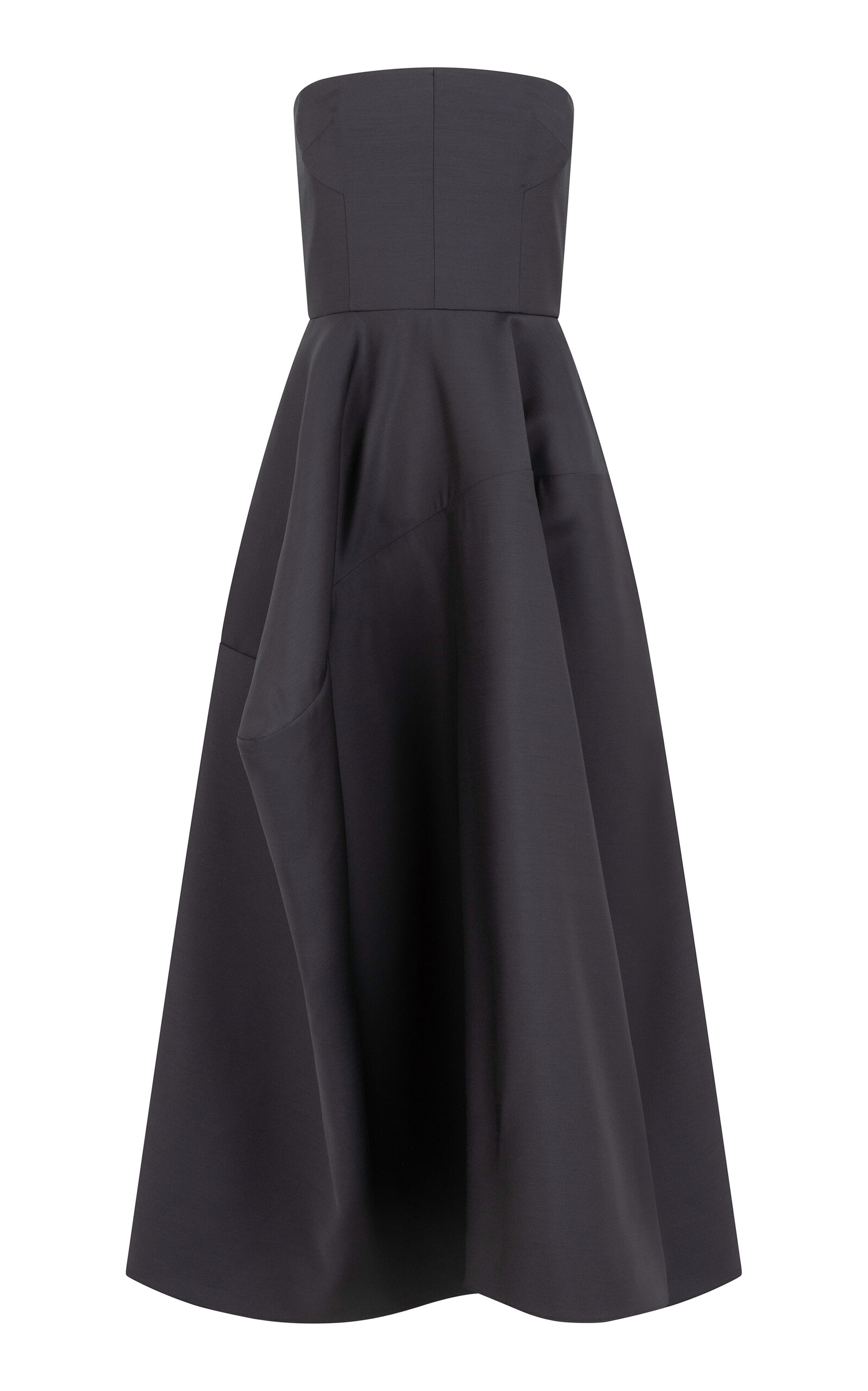 Heirlome Karla Voluminous Silk-Wool Strapless Dress