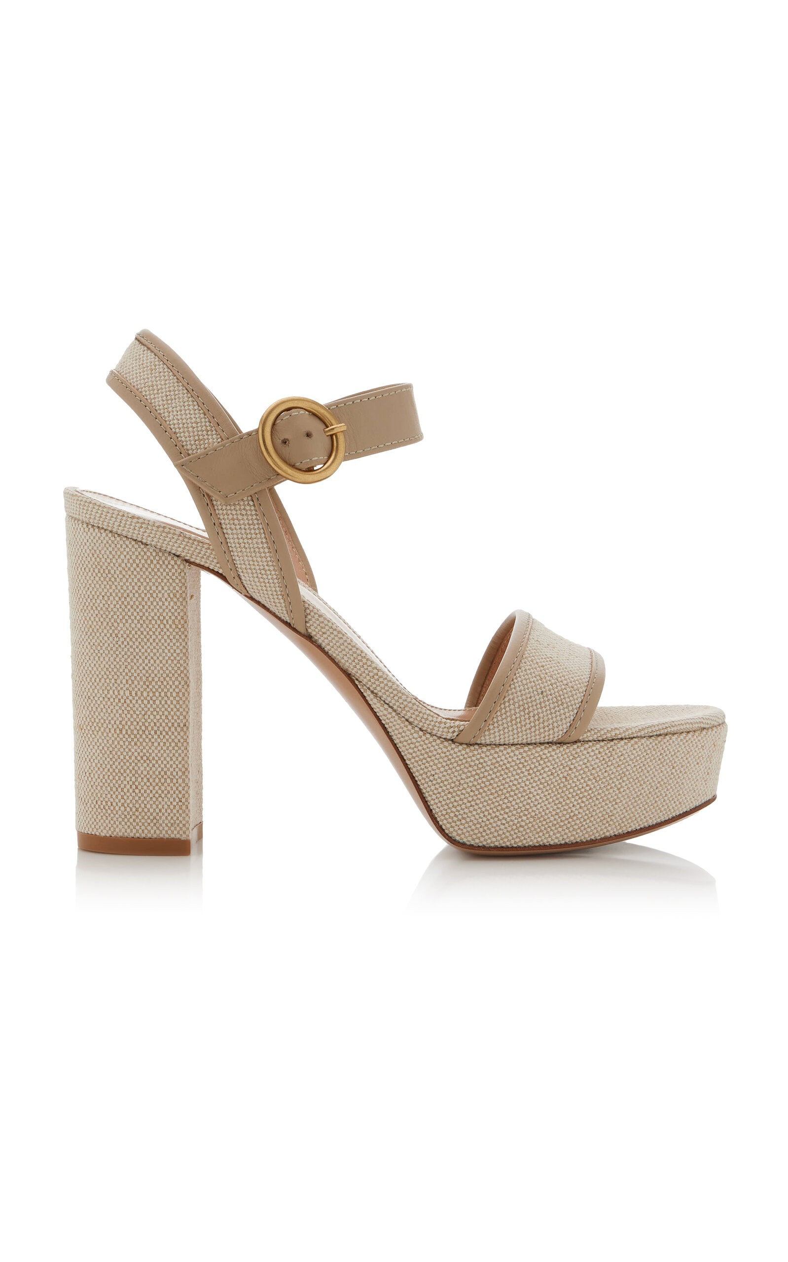 Gianvito Rossi Milos Canvas Platform Sandals