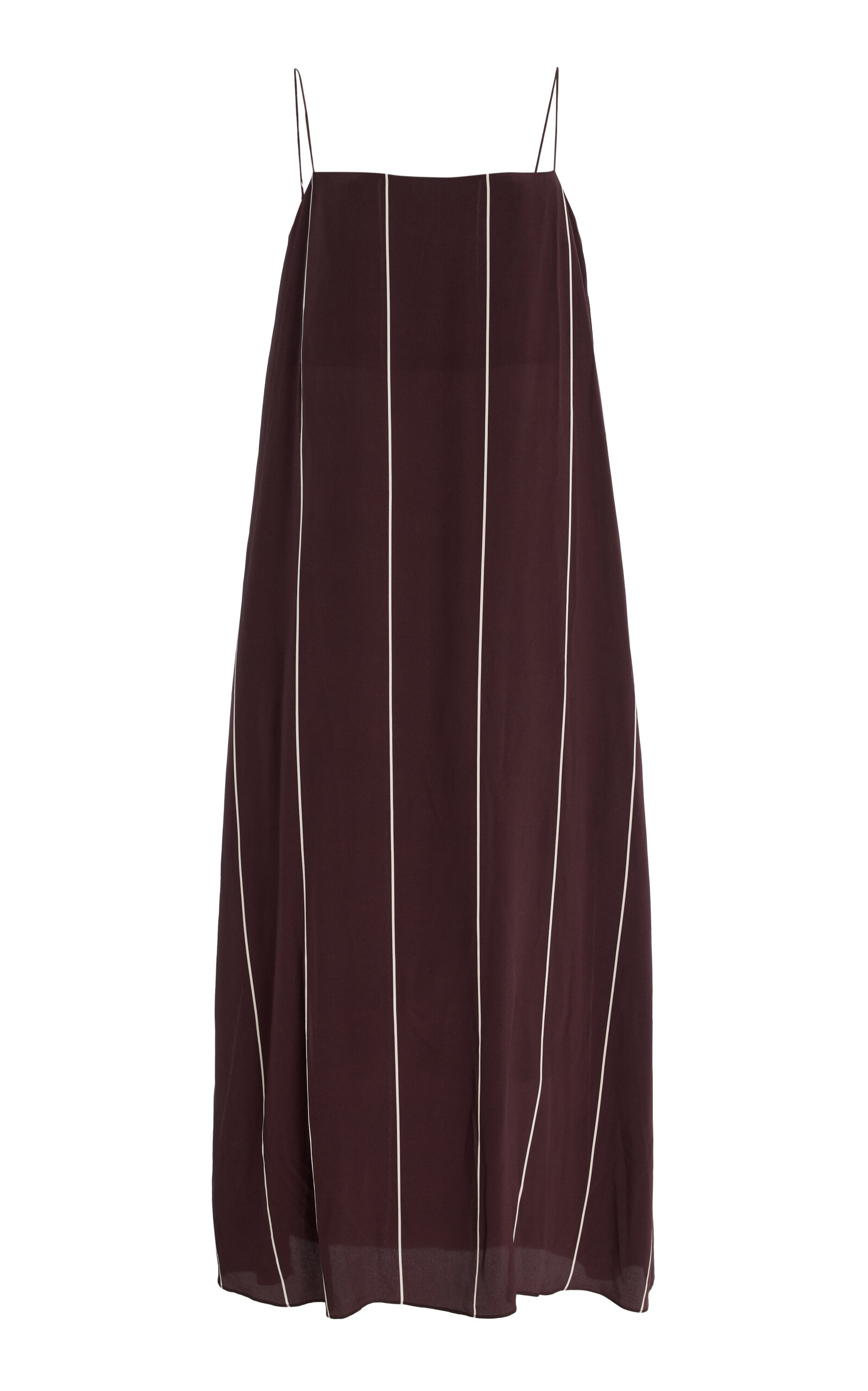 BONDI BORN Orta Striped Silk Maxi Slip Dress - Women's Clothing