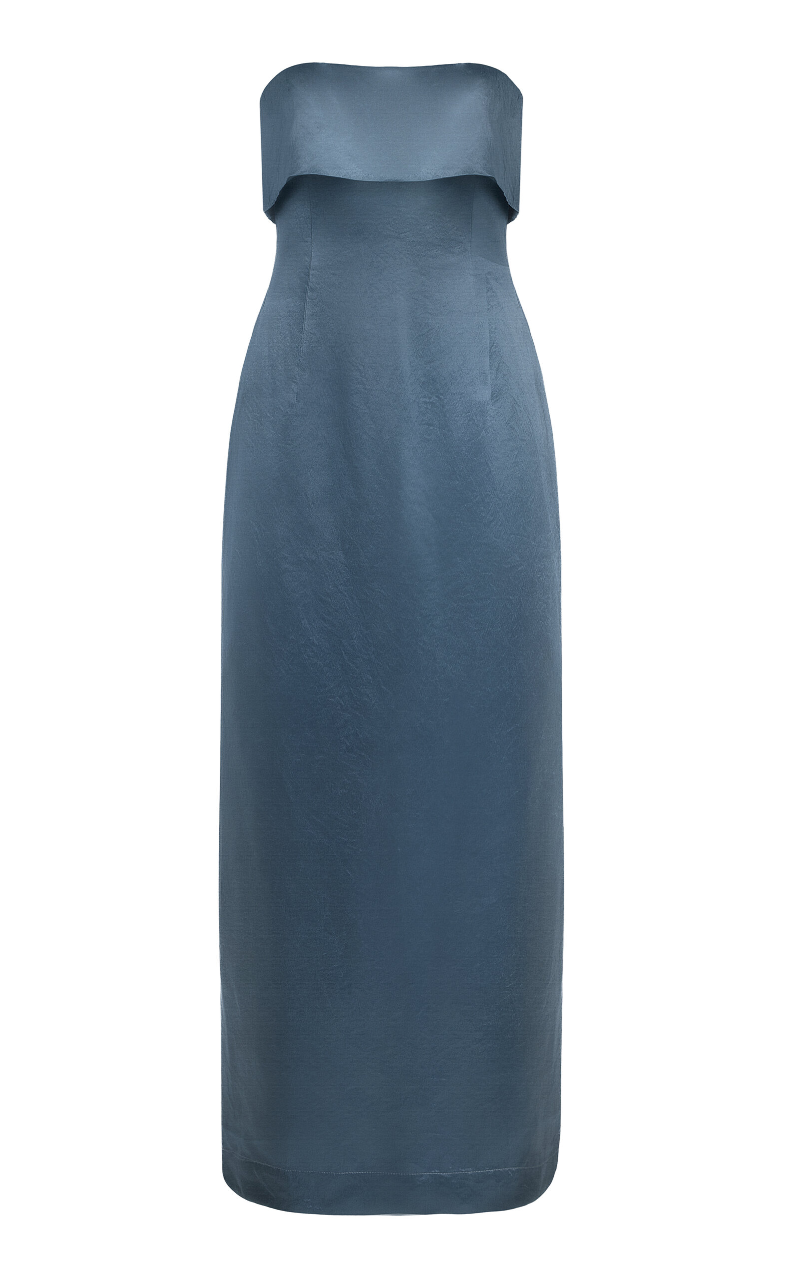 BONDI BORN Kobe Strapless Crinkled-Satin Maxi Dress - Women's Clothing