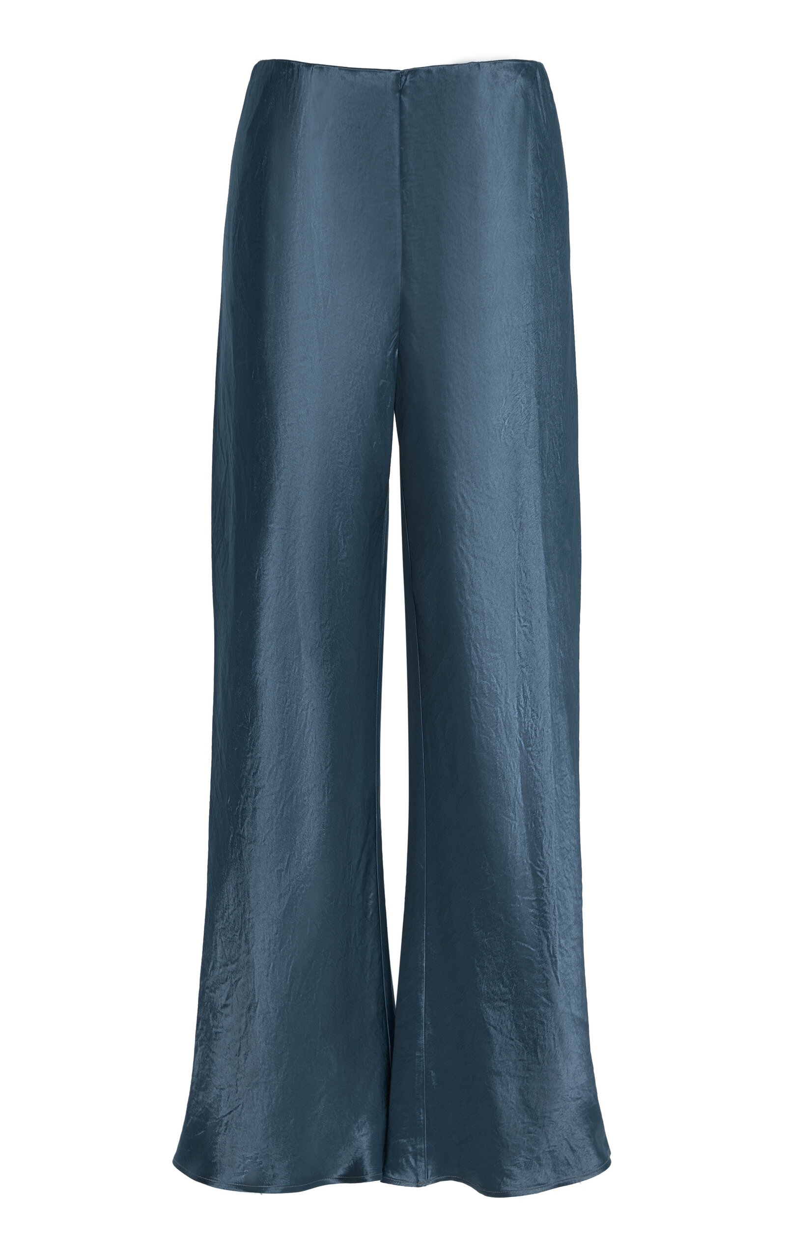 BONDI BORN Kobe Crinkled-Satin Flare Pants