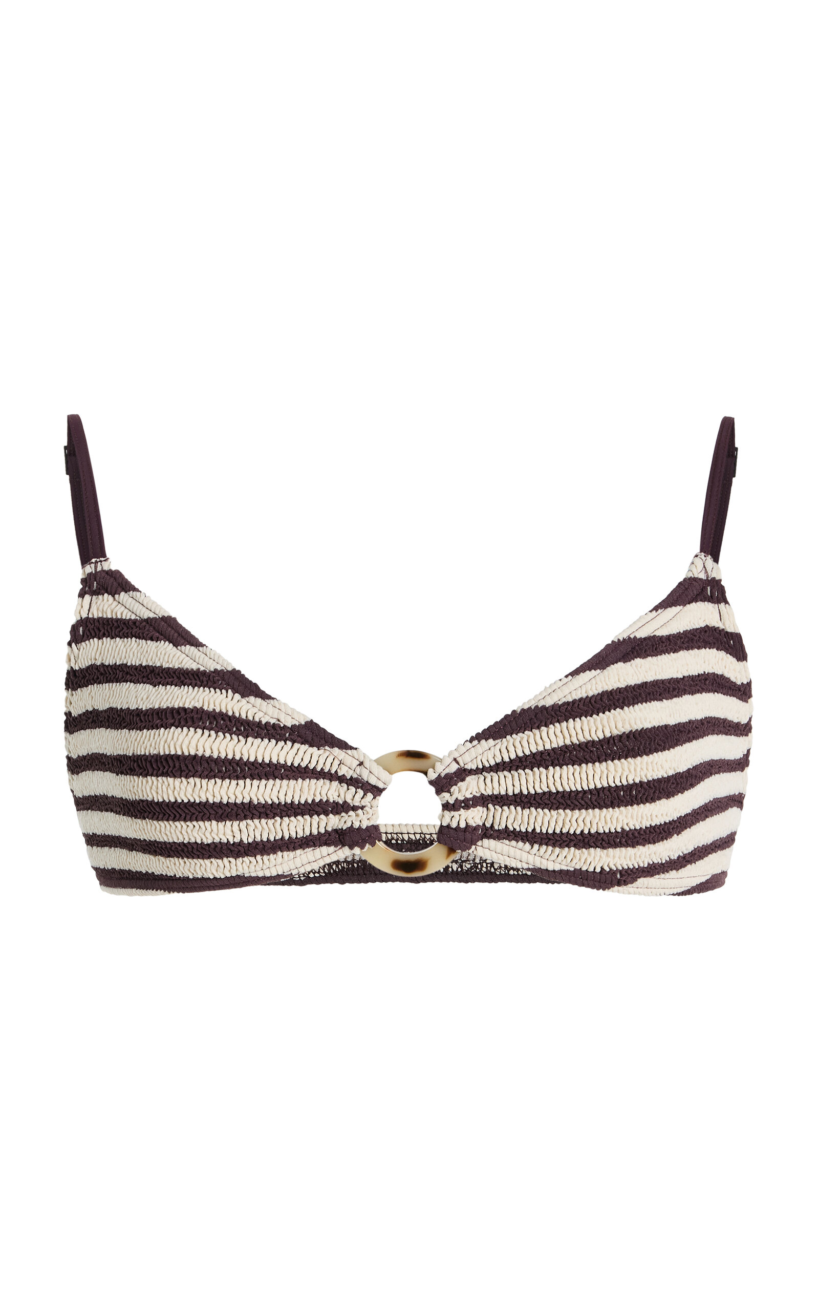 Bond-Eye Ring Lissio Striped Bikini Top