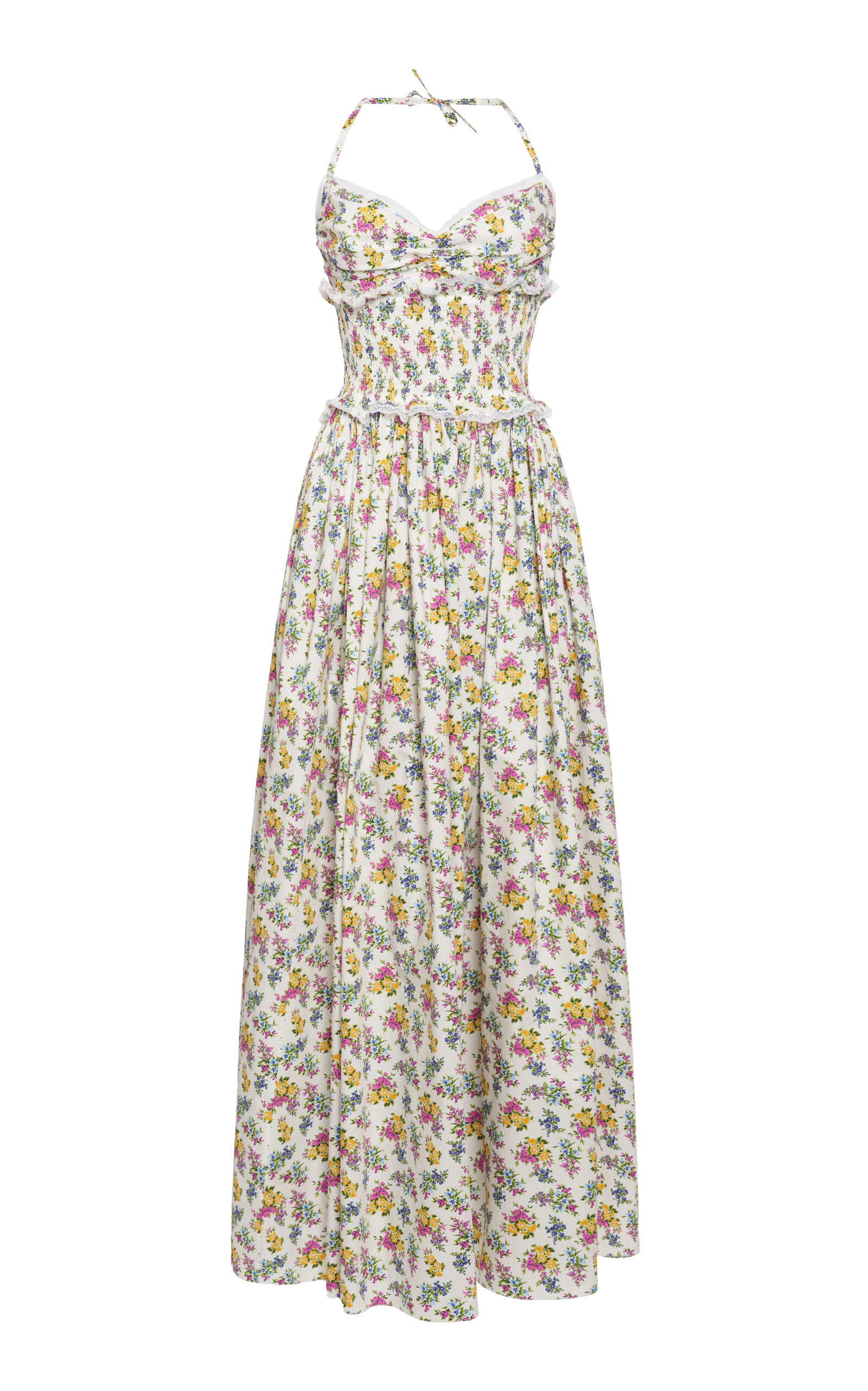 Floral-Print Cotton-Blend Maxi Dress