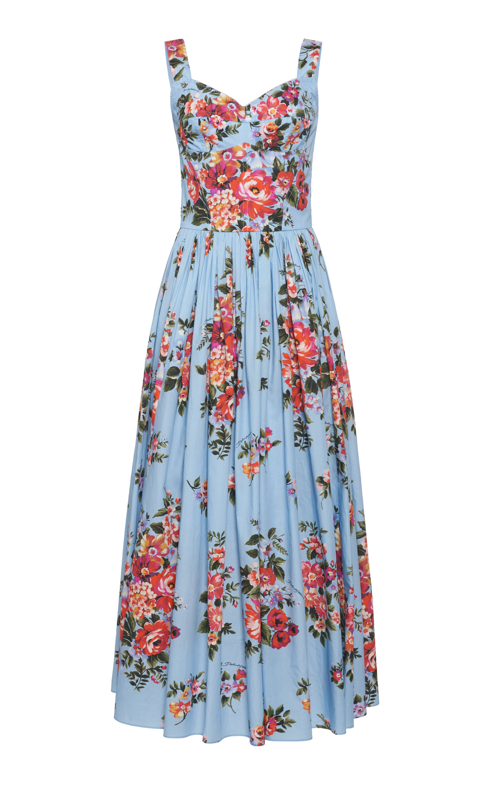 Dolce & Gabbana Floral-Print Cotton Maxi Dress