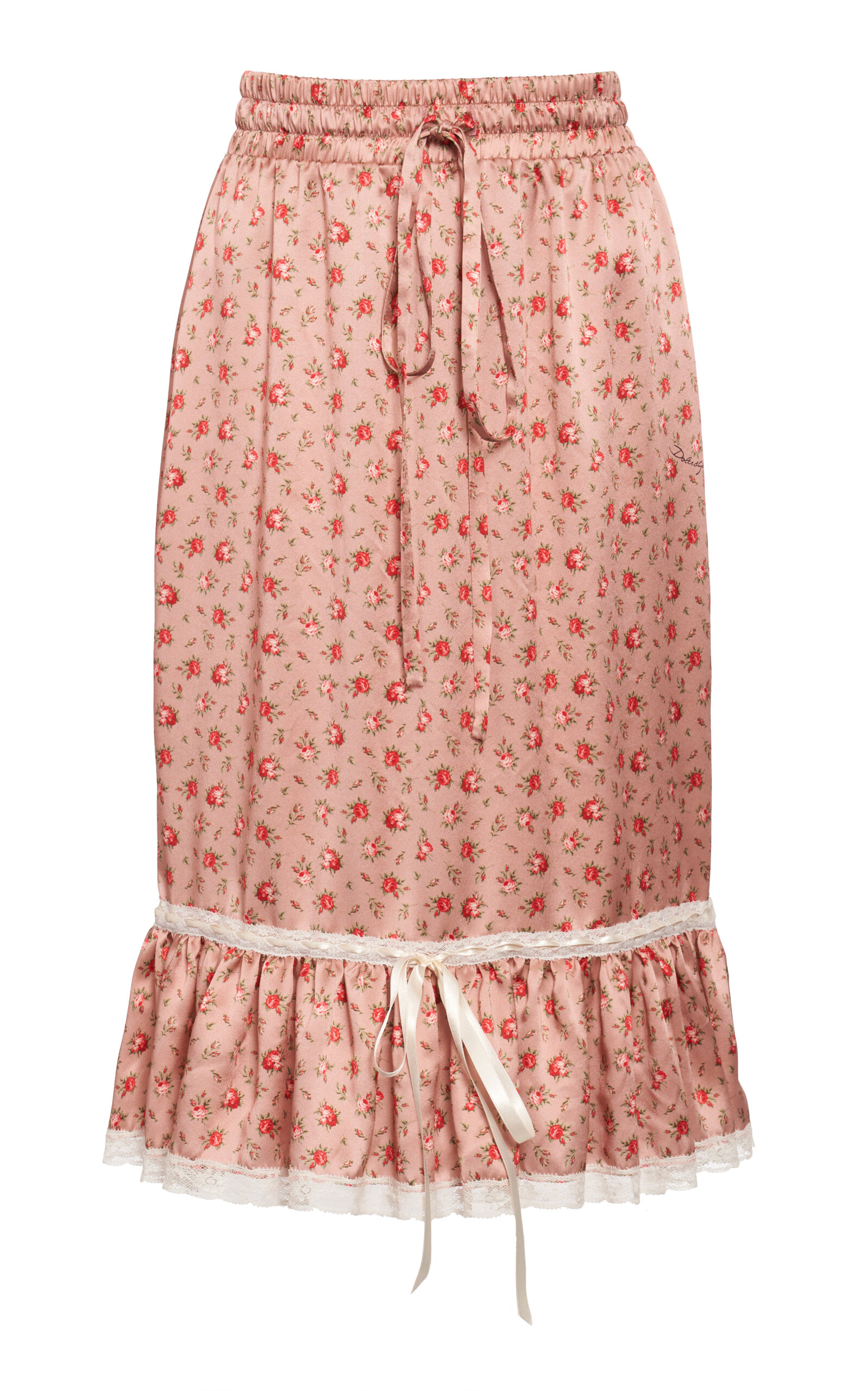 Dolce & Gabbana Rose-Print Silk-Blend Midi Skirt | Thumbnail 2 Dolce & Gabbana Rose-Print Silk-Blend Midi Skirt | Thumbnail 2