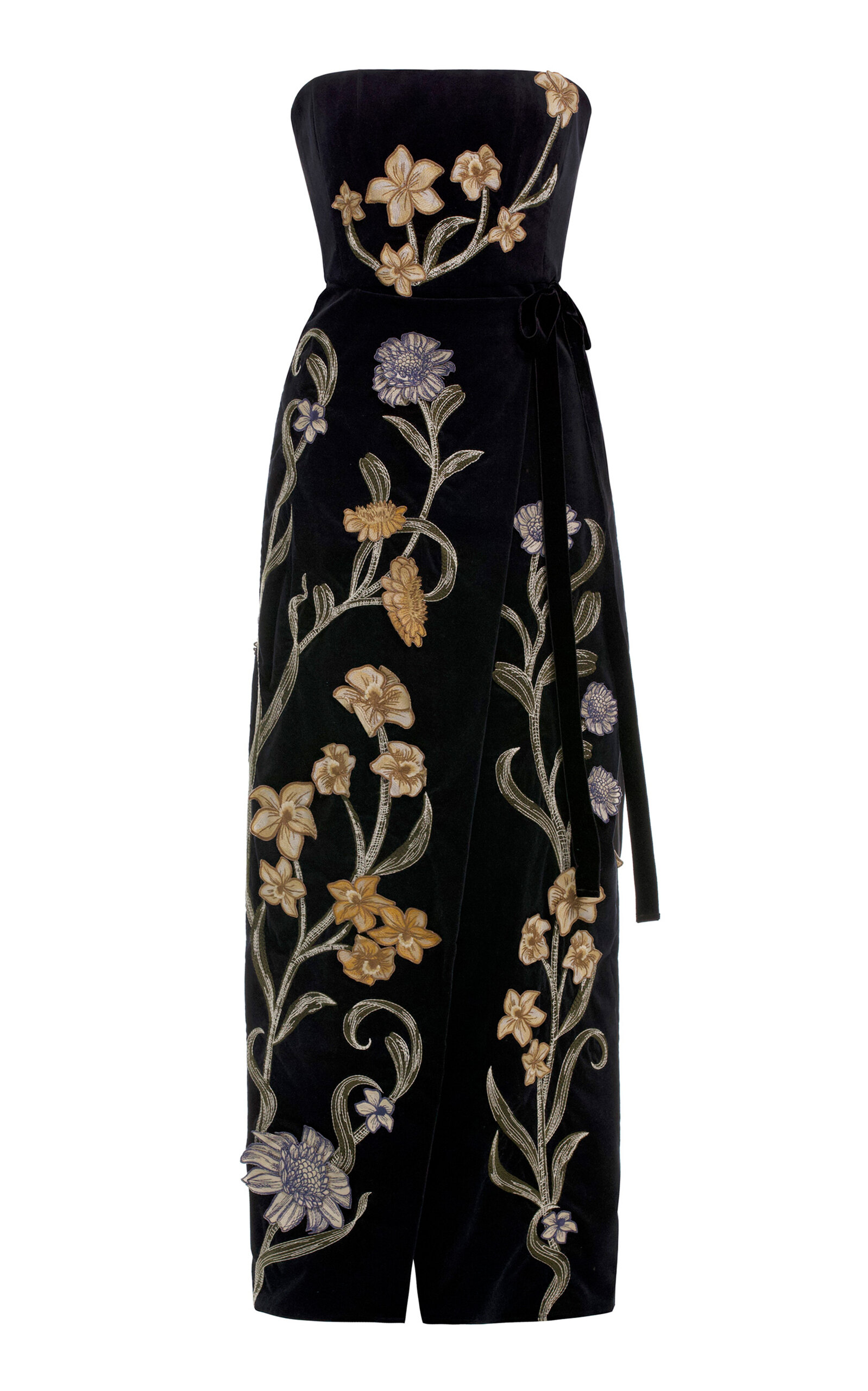 Agua by Agua Bendita Cinefilia Strapless Cotton-Blend Maxi Dress