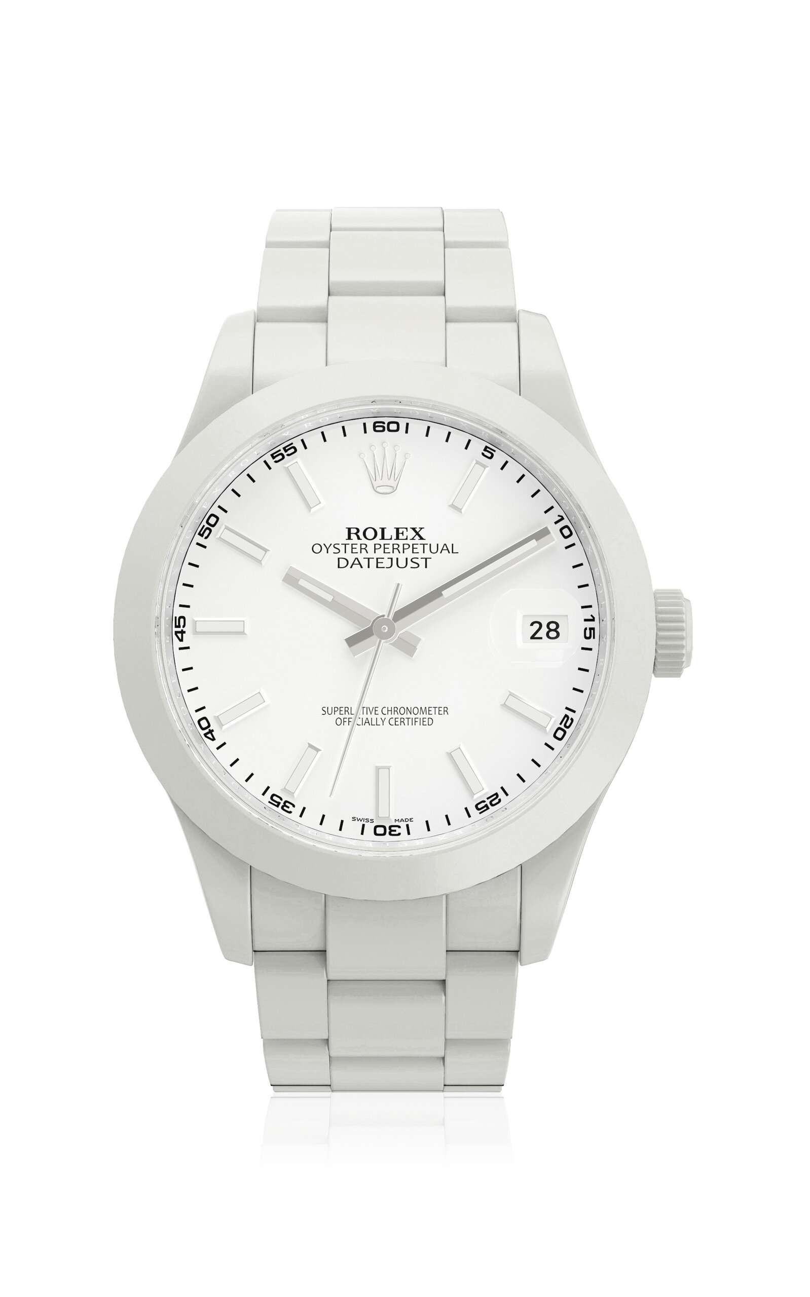 Rolex DateJust Ceramic Coated Stainless Steel Coconut Watch