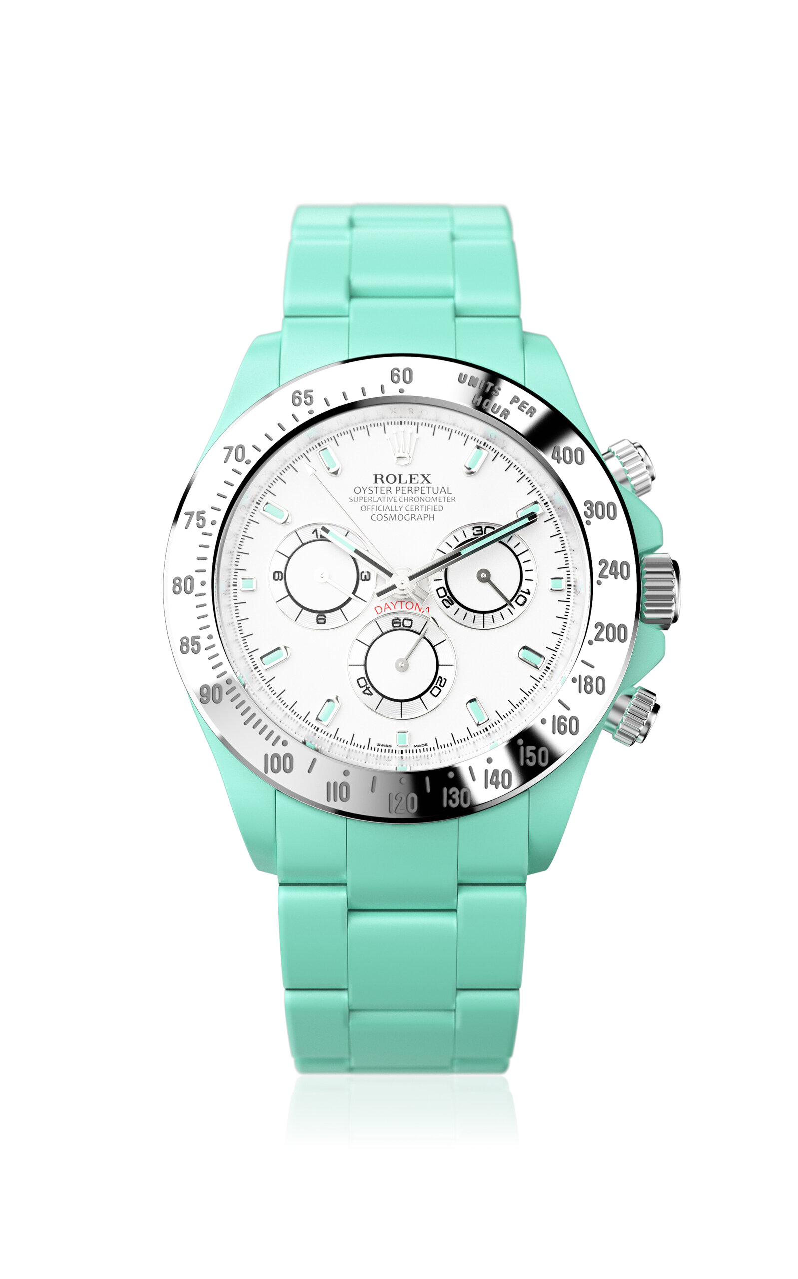 Private Label London Rolex Daytona Ceramic Coated Stainless Steel Watch - Green - OS - Moda Operandi