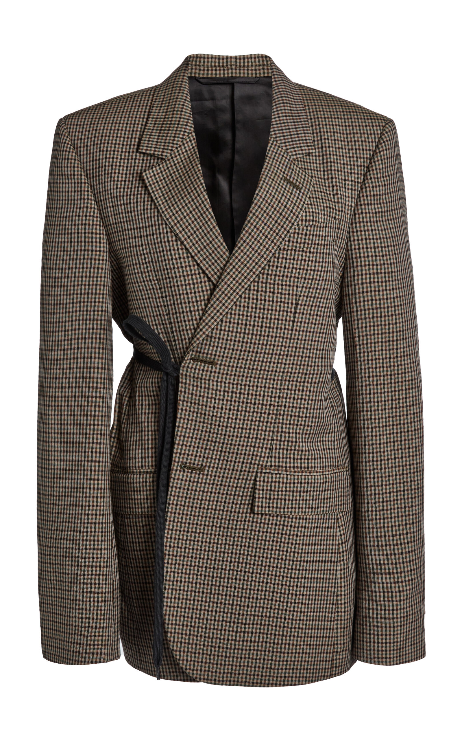 Balenciaga Wrap Tailored Jacket In Brown