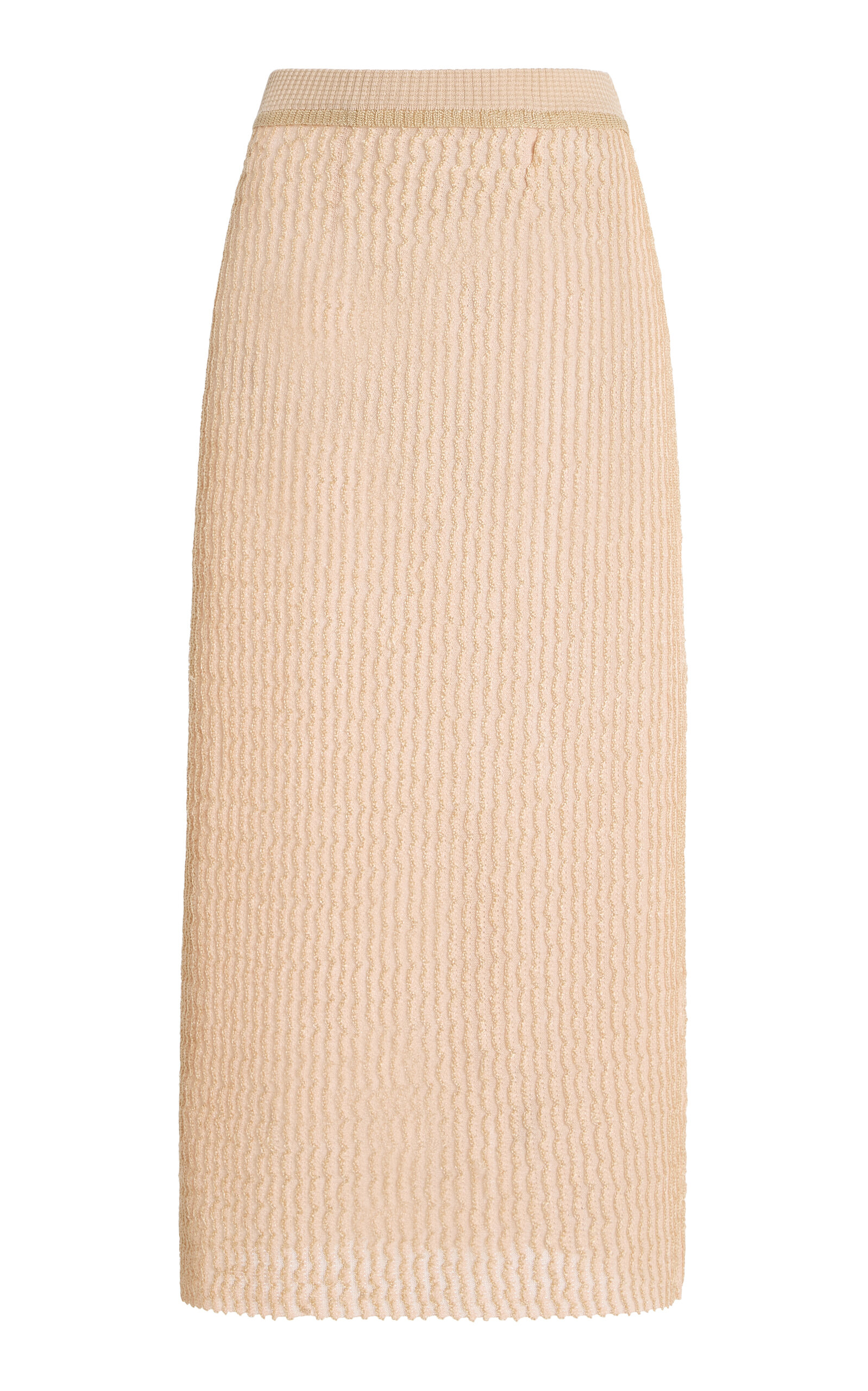 Maison Margiela Knit Midi Skirt In Pink