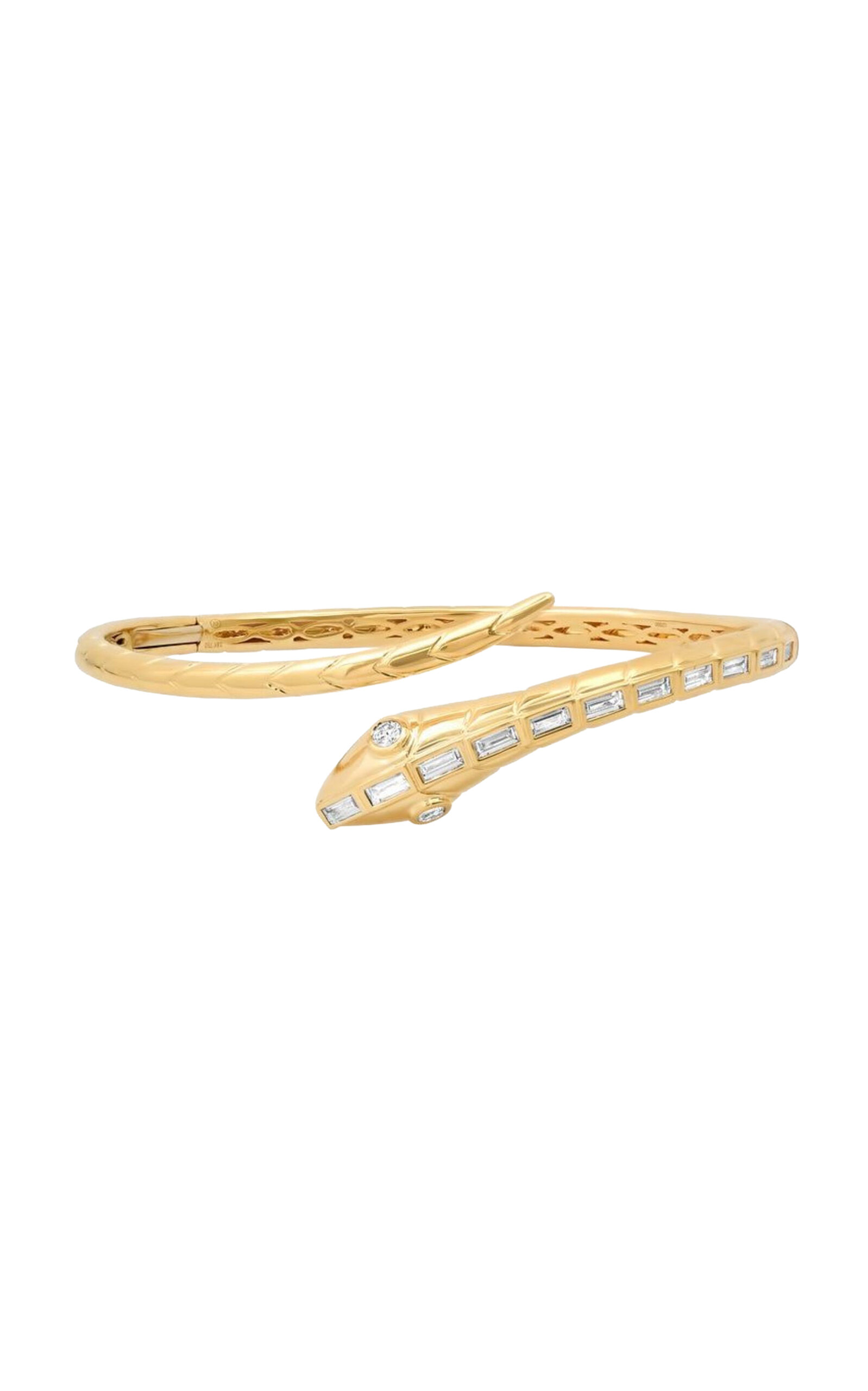 Snake 18K Yellow Gold Diamond Bangle