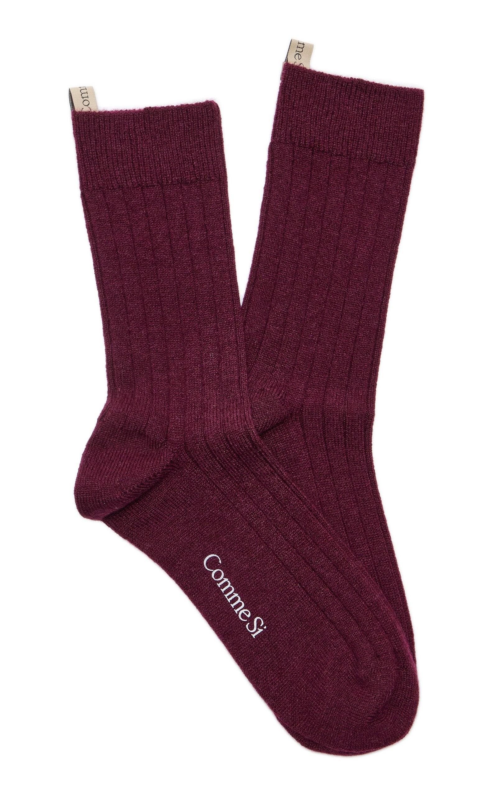 Comme Si The Cashmere Sock In Burgundy