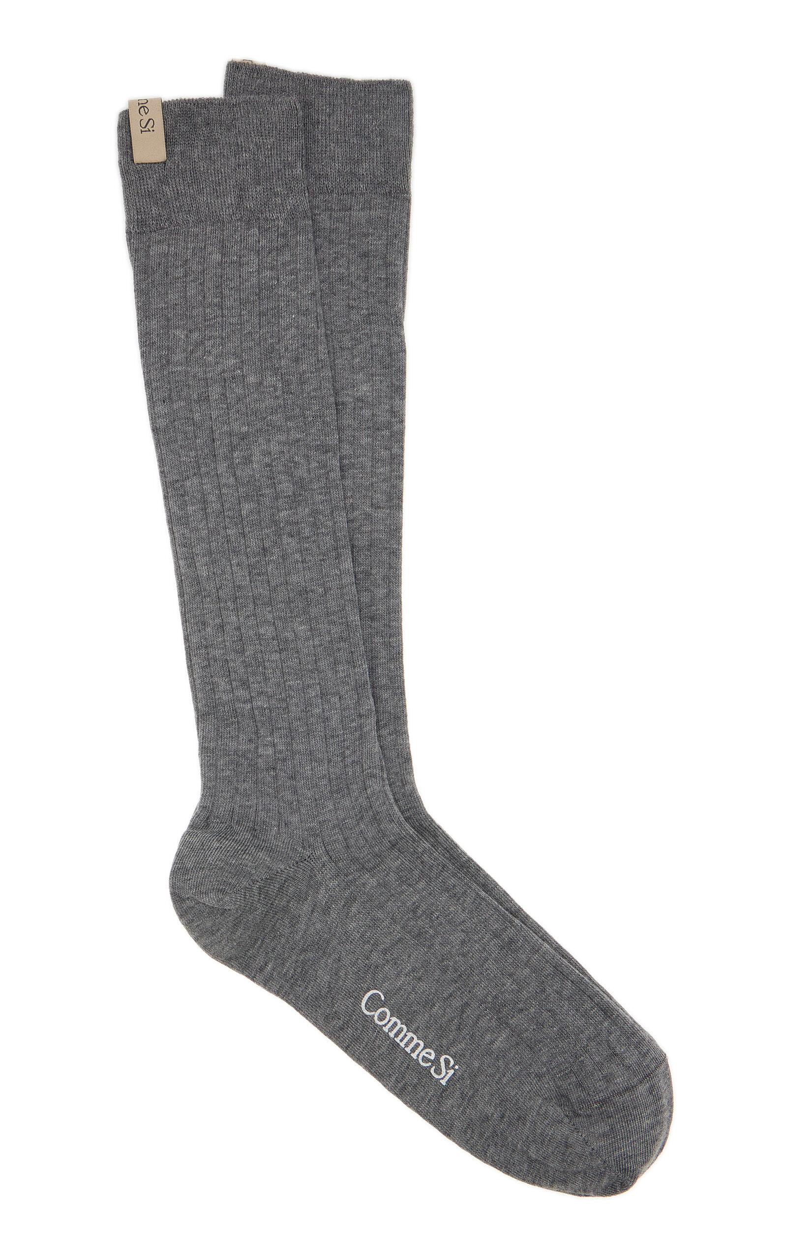 Comme Si The Tall Yves Cotton Sock In Gray