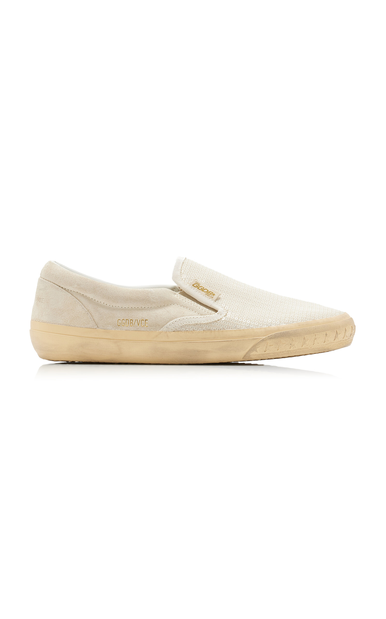 Golden Goose - VCE Sequined Suede Sneakers - White - IT 41 - Moda Operandi