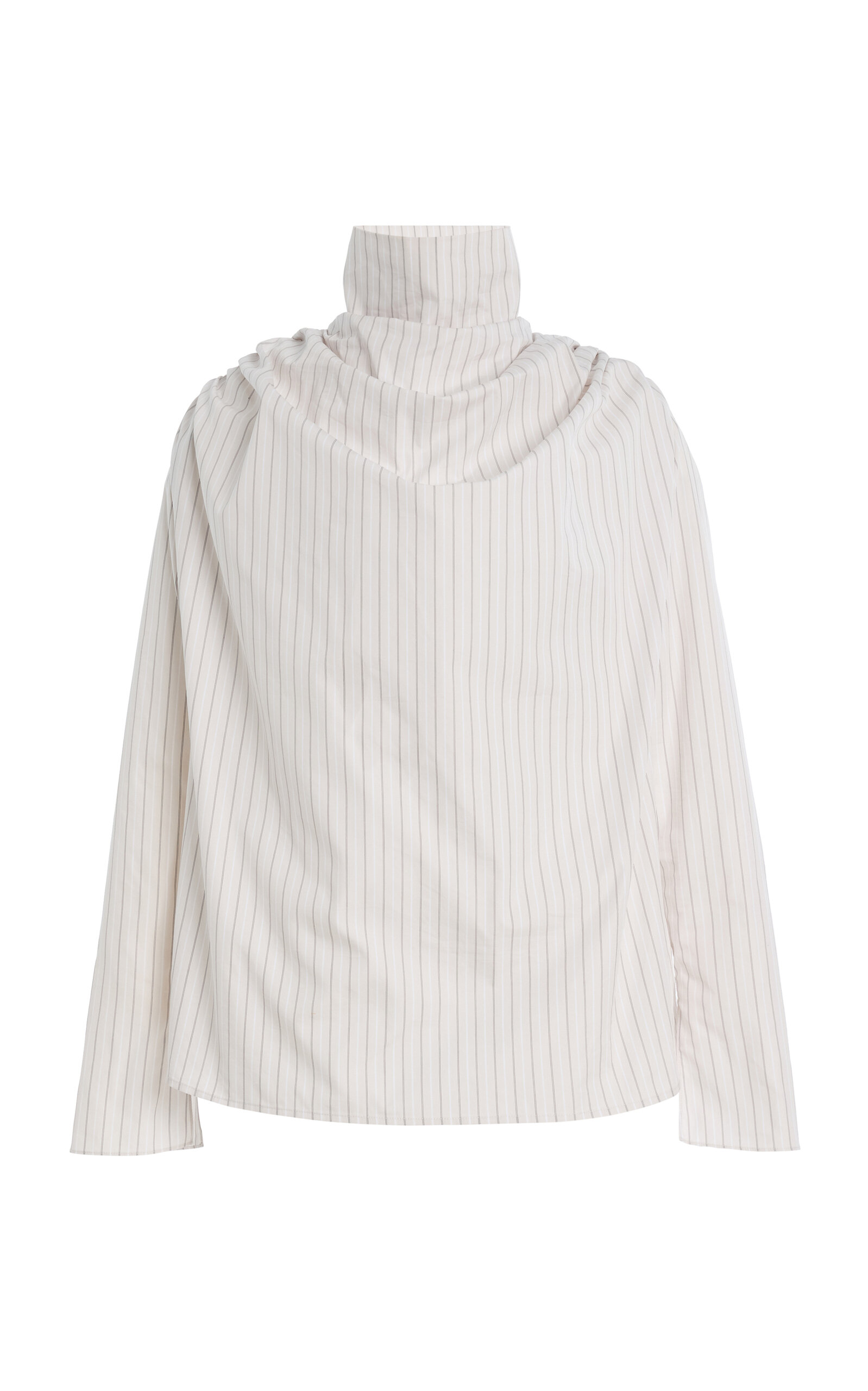 KALLMEYER Penelope Draped Striped Cotton Top