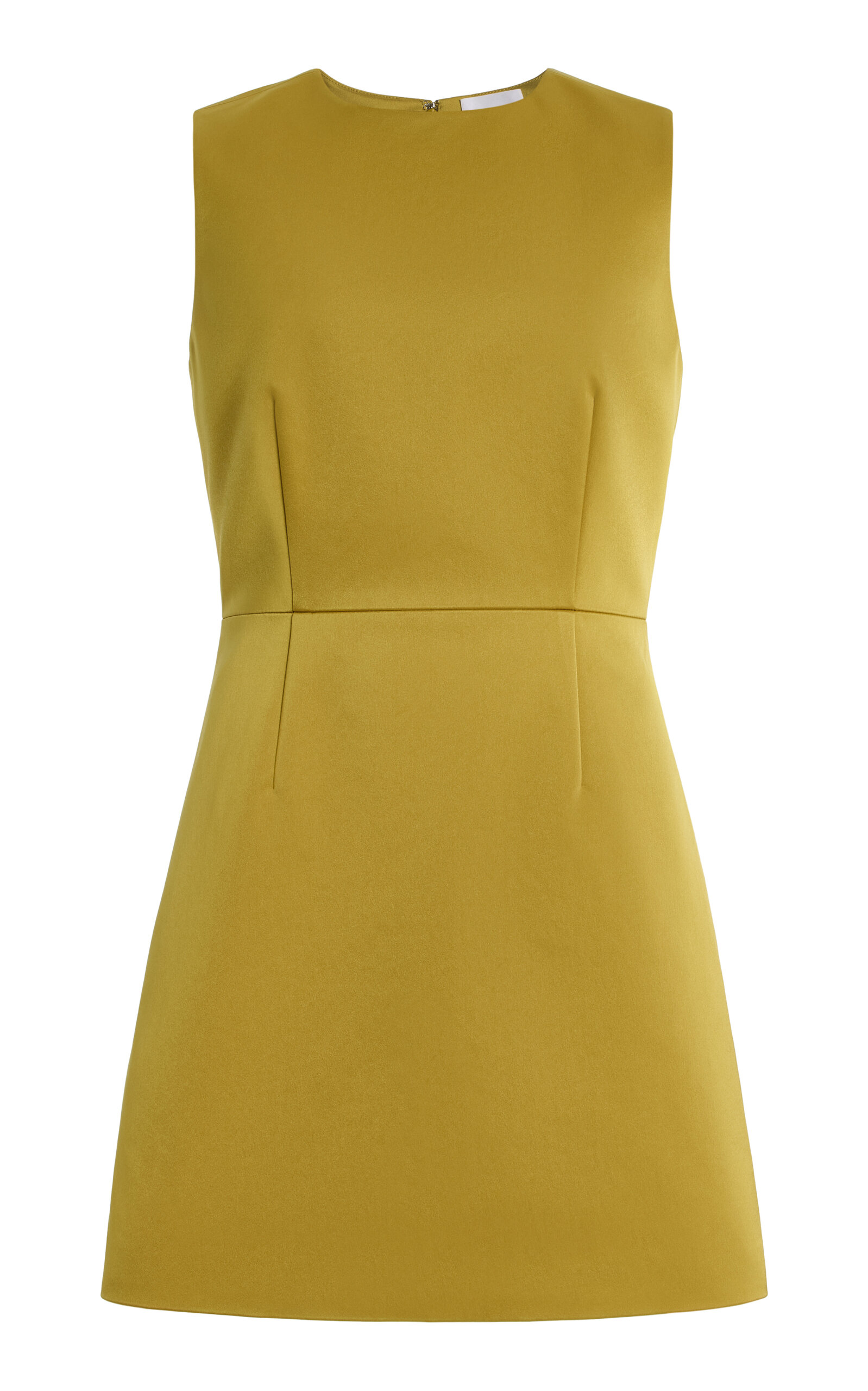 Staud Garden Satin Mini Dress In Green