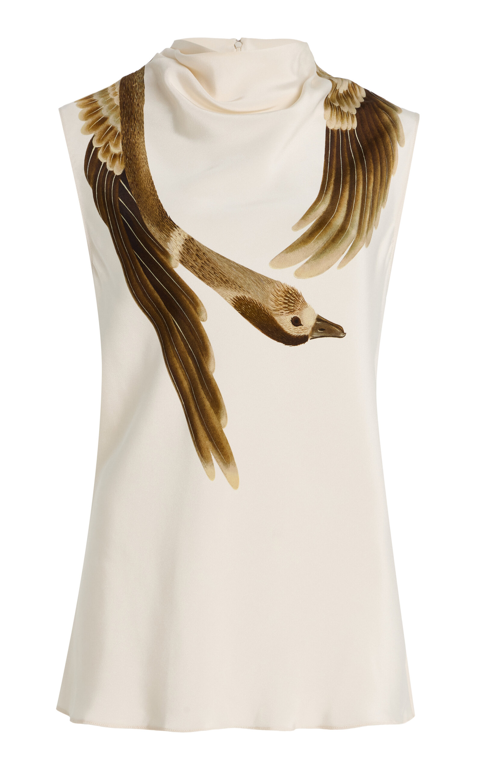 Altuzarra Arlie Draped Silk Top In White