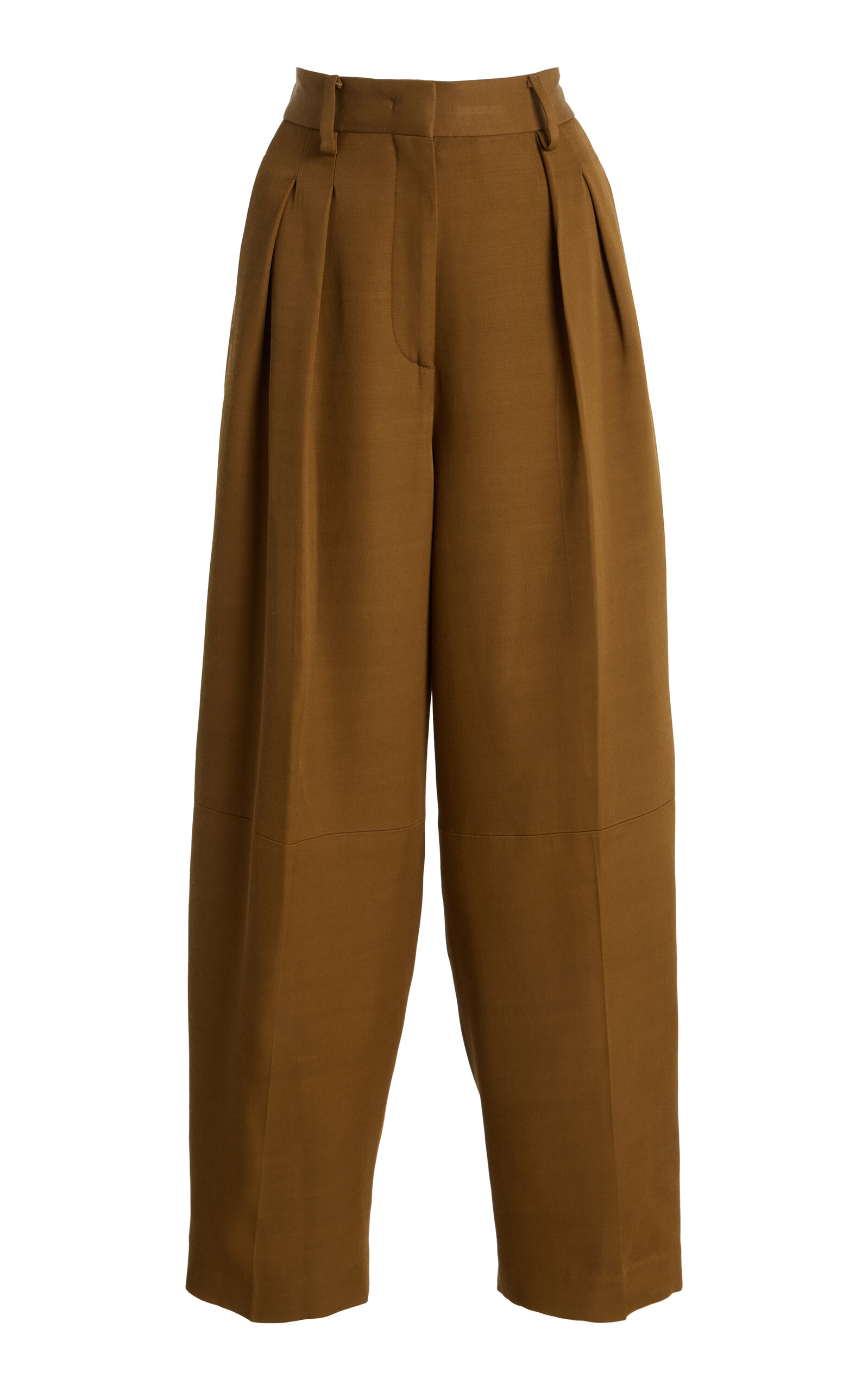 Altuzarra Dash Tailored Crepe Straight-leg Pants In Brown