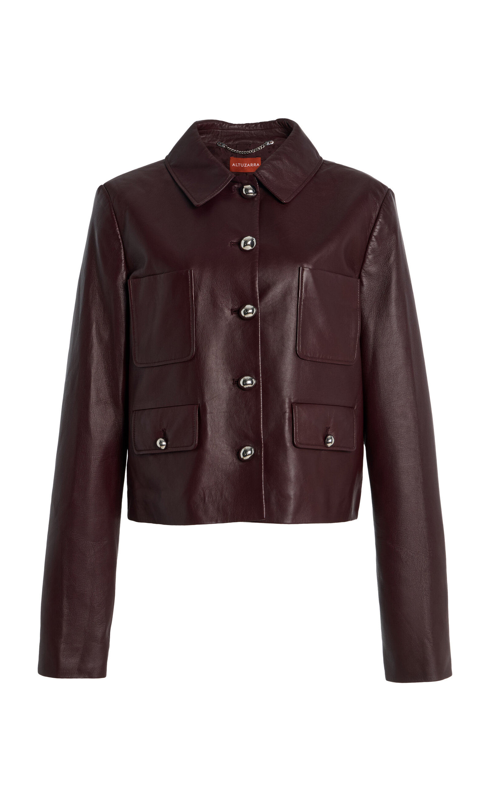 Altuzarra Astley Leather Jacket In Brown