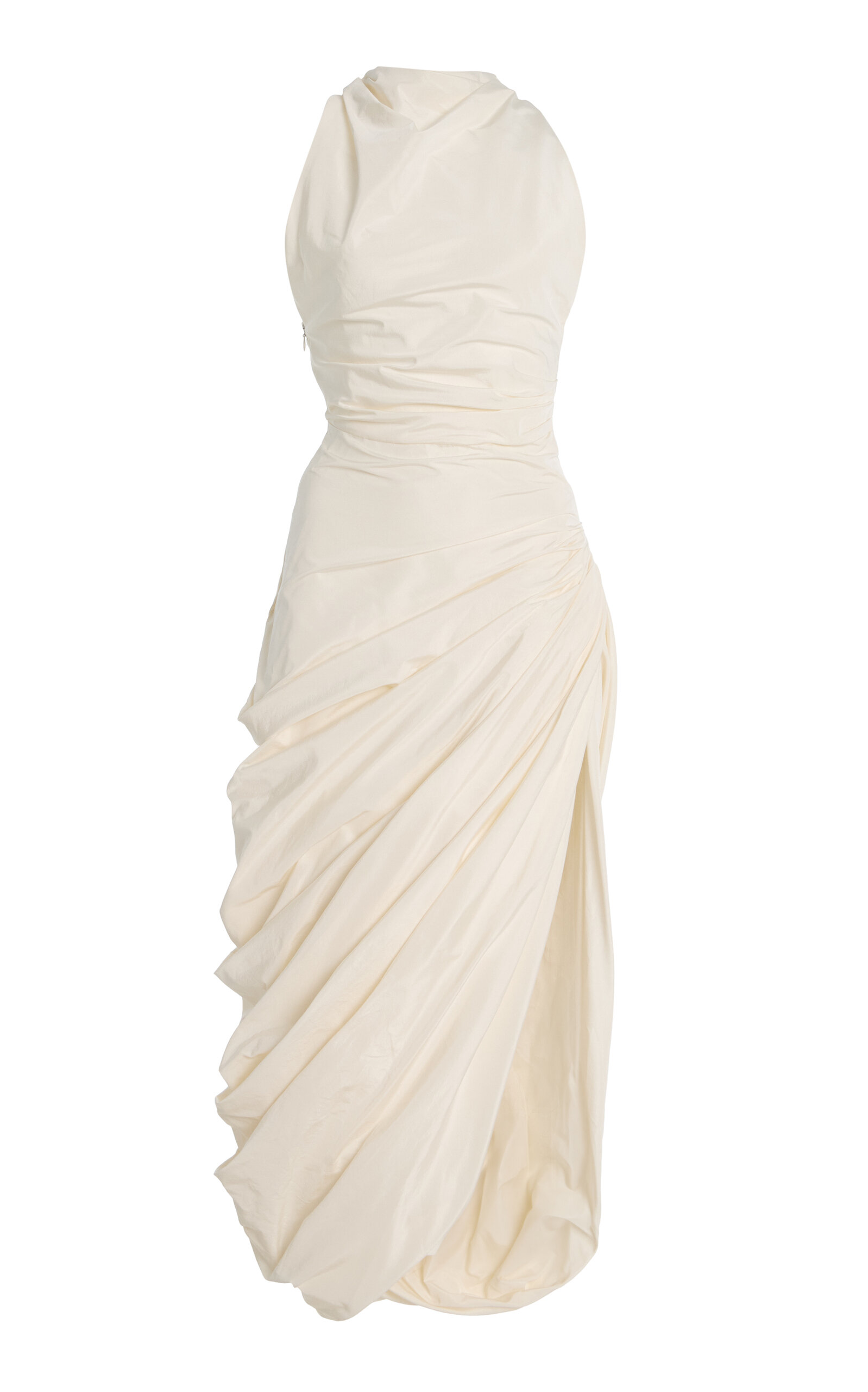 Altuzarra Dora Gathered Maxi Dress In White