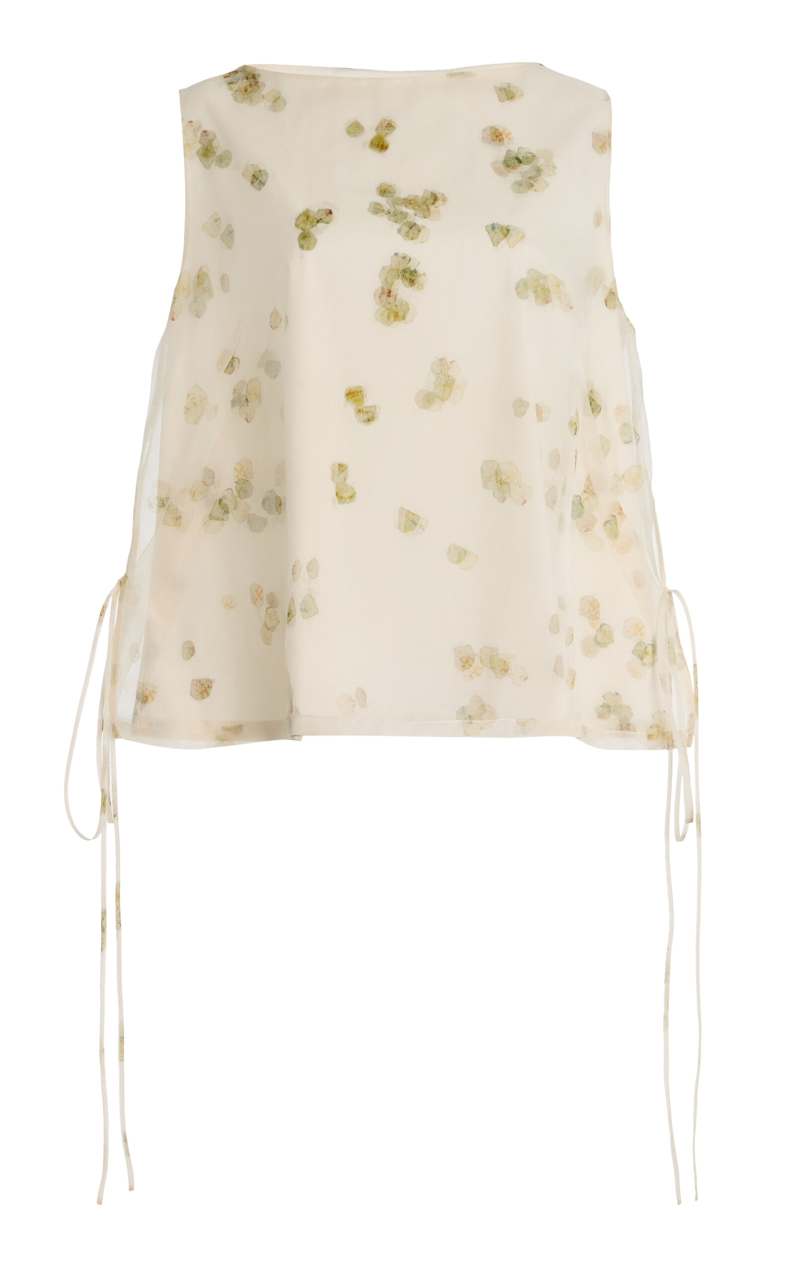 Altuzarra Siggi Tie-detailed Stretch-cotton Top In Neutral