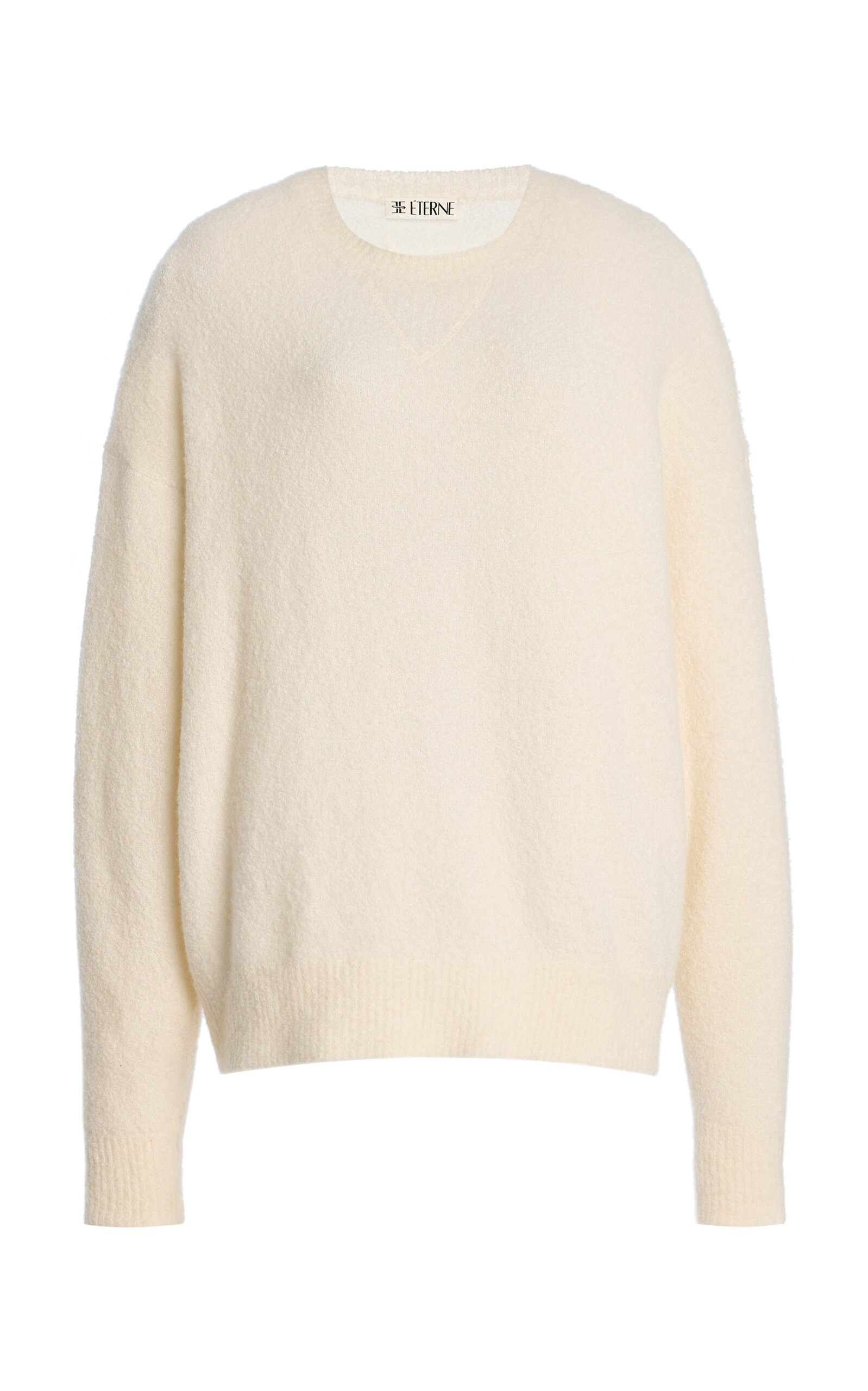 Éterne - Brock Cashmere-Blend Sweater - White - L/XL - Moda Operandi