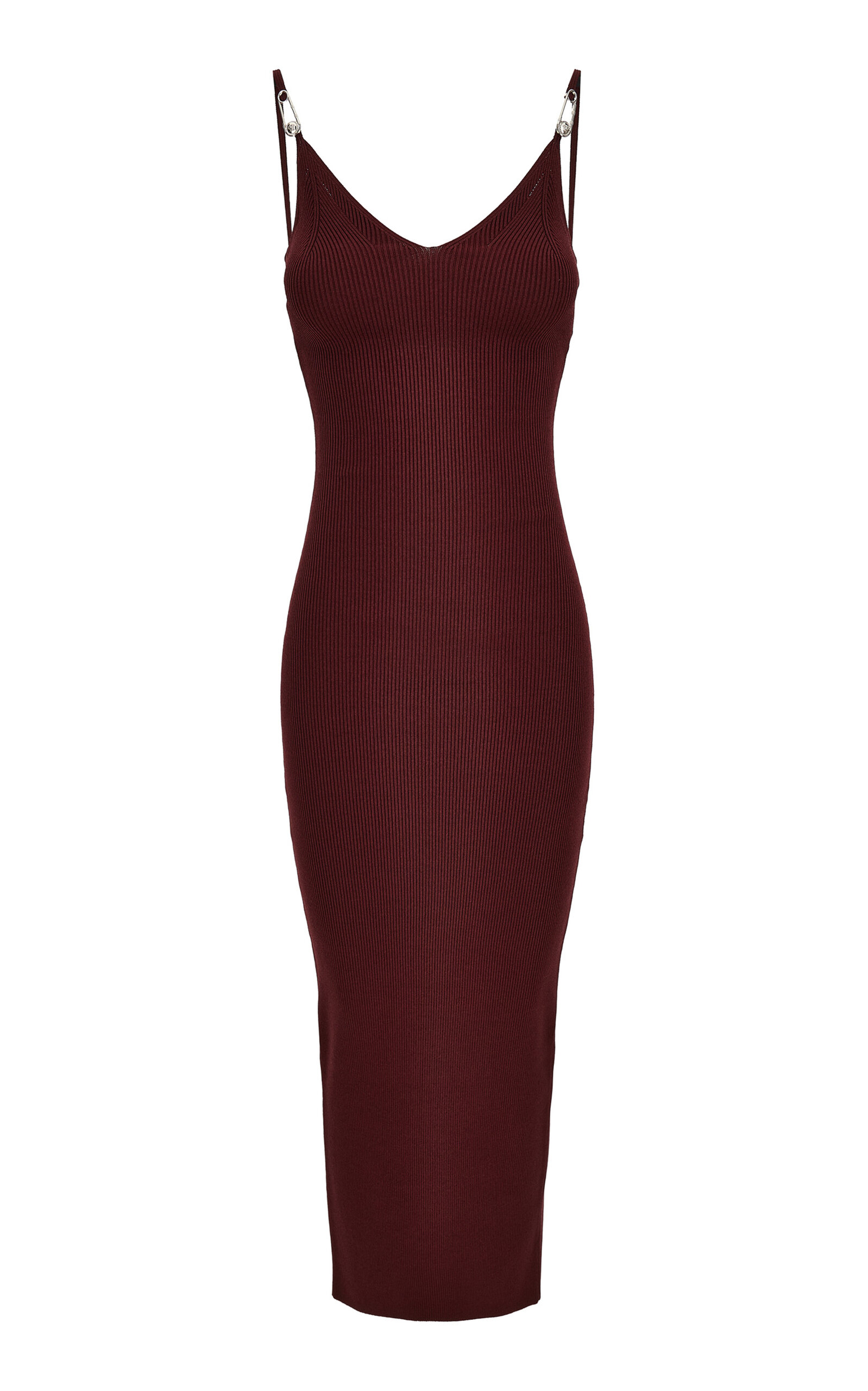 Versace Ribbed-Knit Midi Dress - Women's Clothing