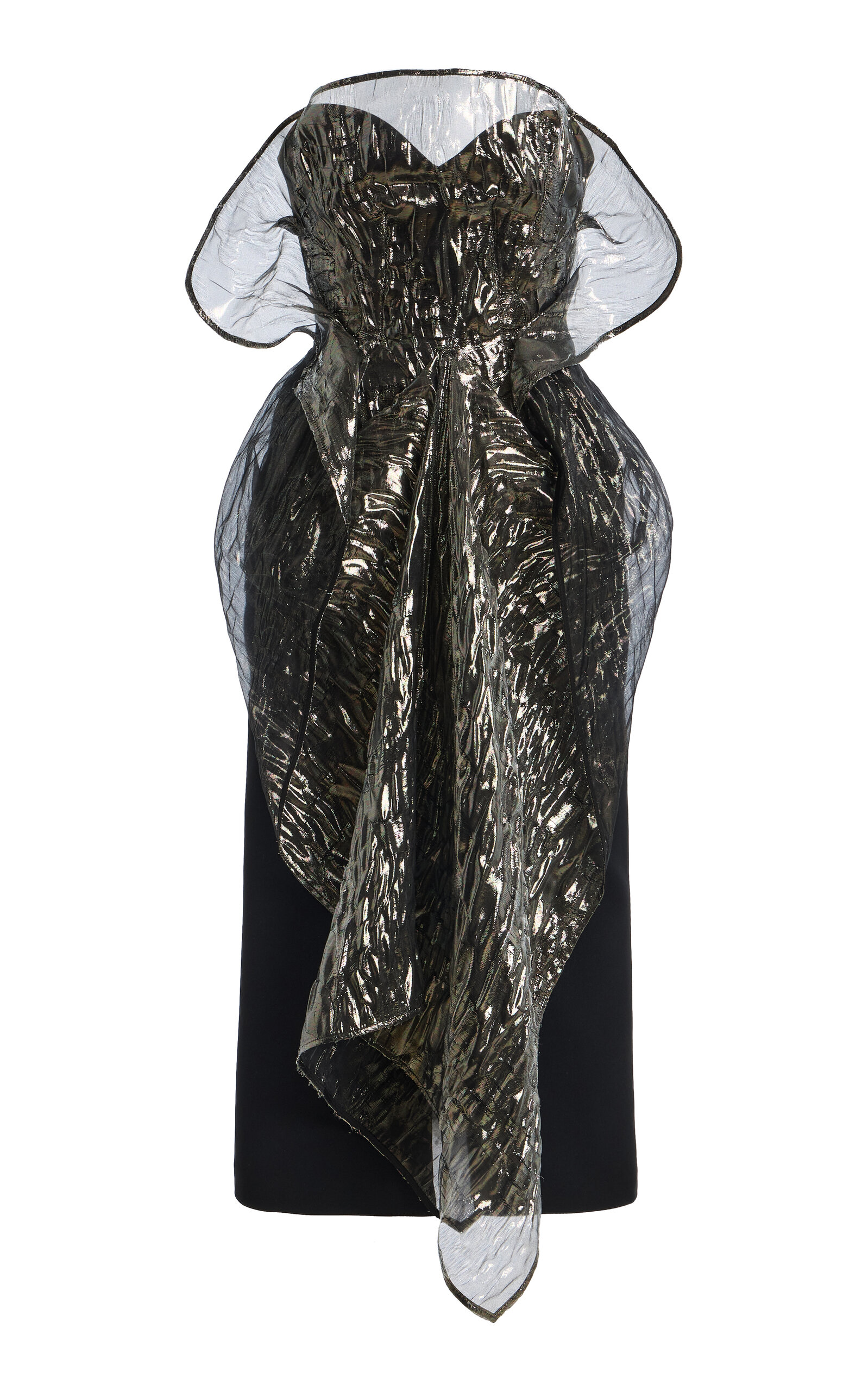 Maticevski De La Cruz Silk-Detailed Crepe Midi Dress - Moda Operandi