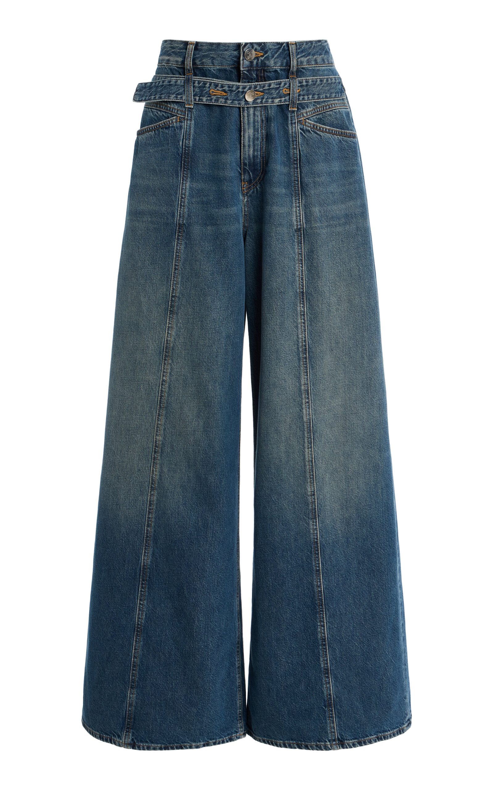 Closed Zoya-x Rigid Wide-leg Jeans In Blue