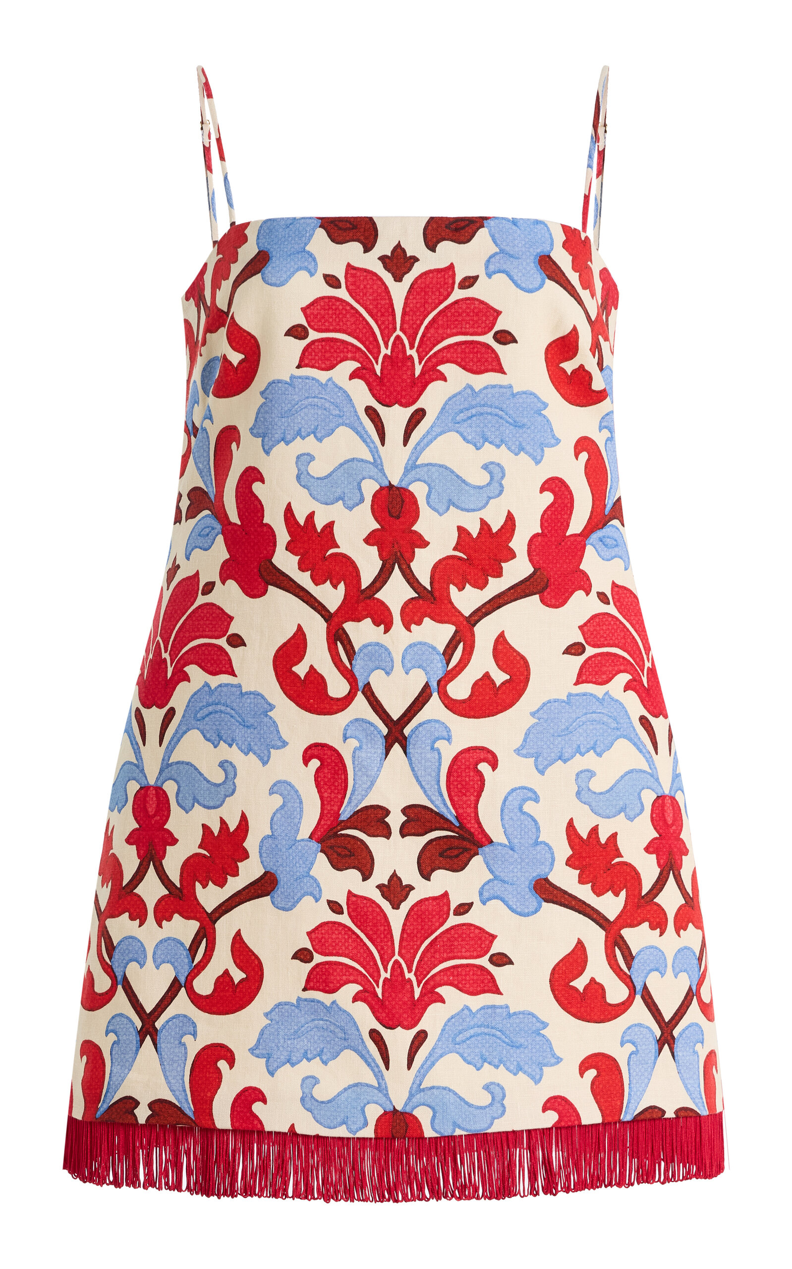 Cara Cara Valencia Fringed Linen Mini Dress