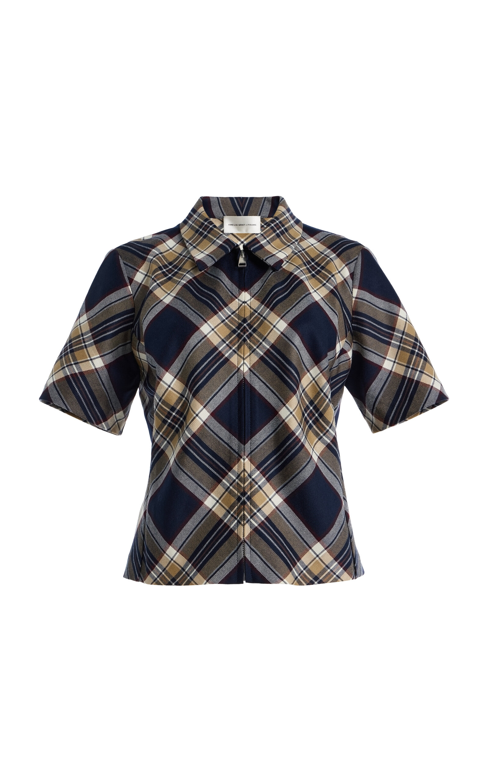 Frame X Amelia Gray The Checkmate Top In Multi