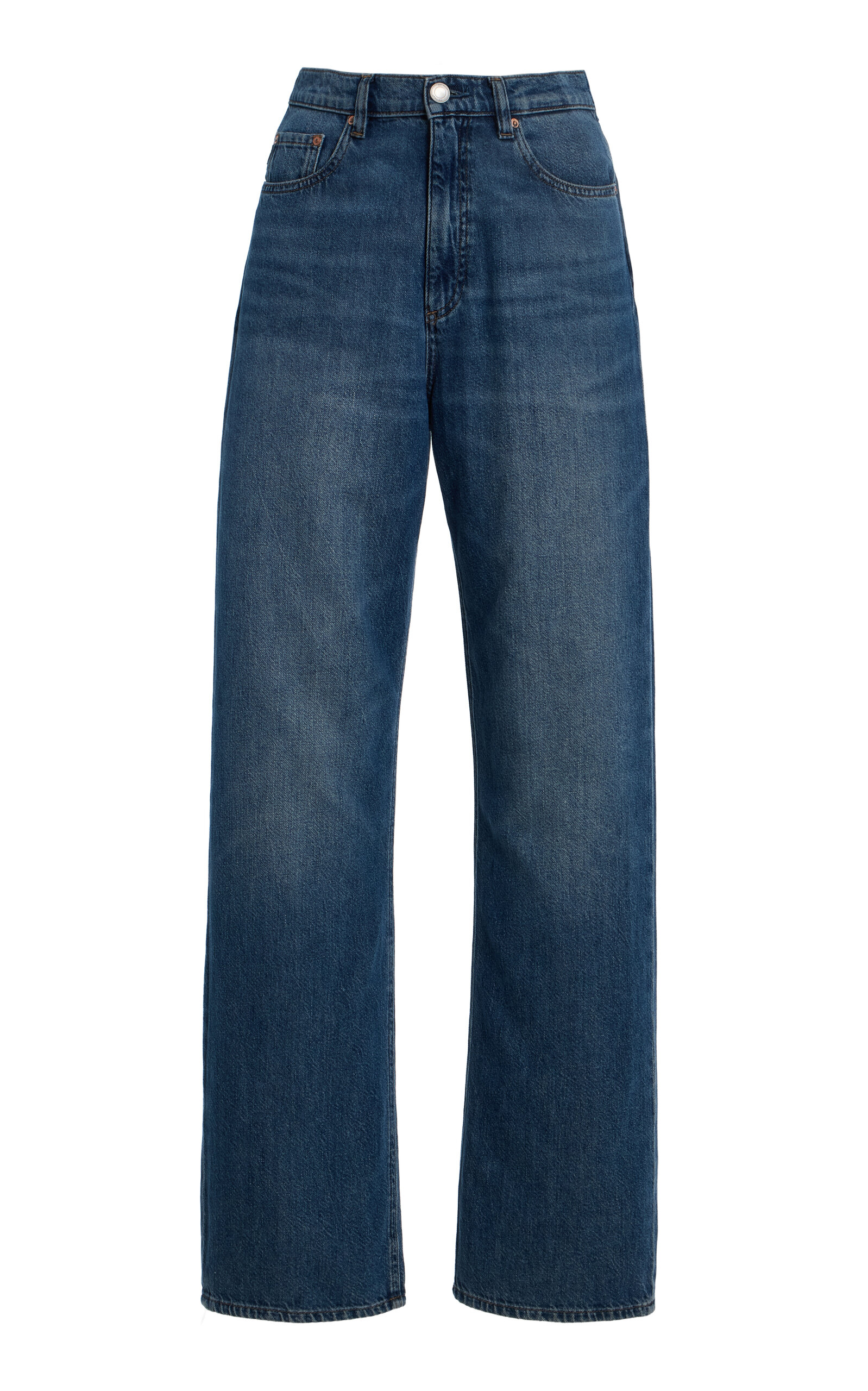 Dl1961 Karmine Aura High-rise Wide-leg Jeans In Blue