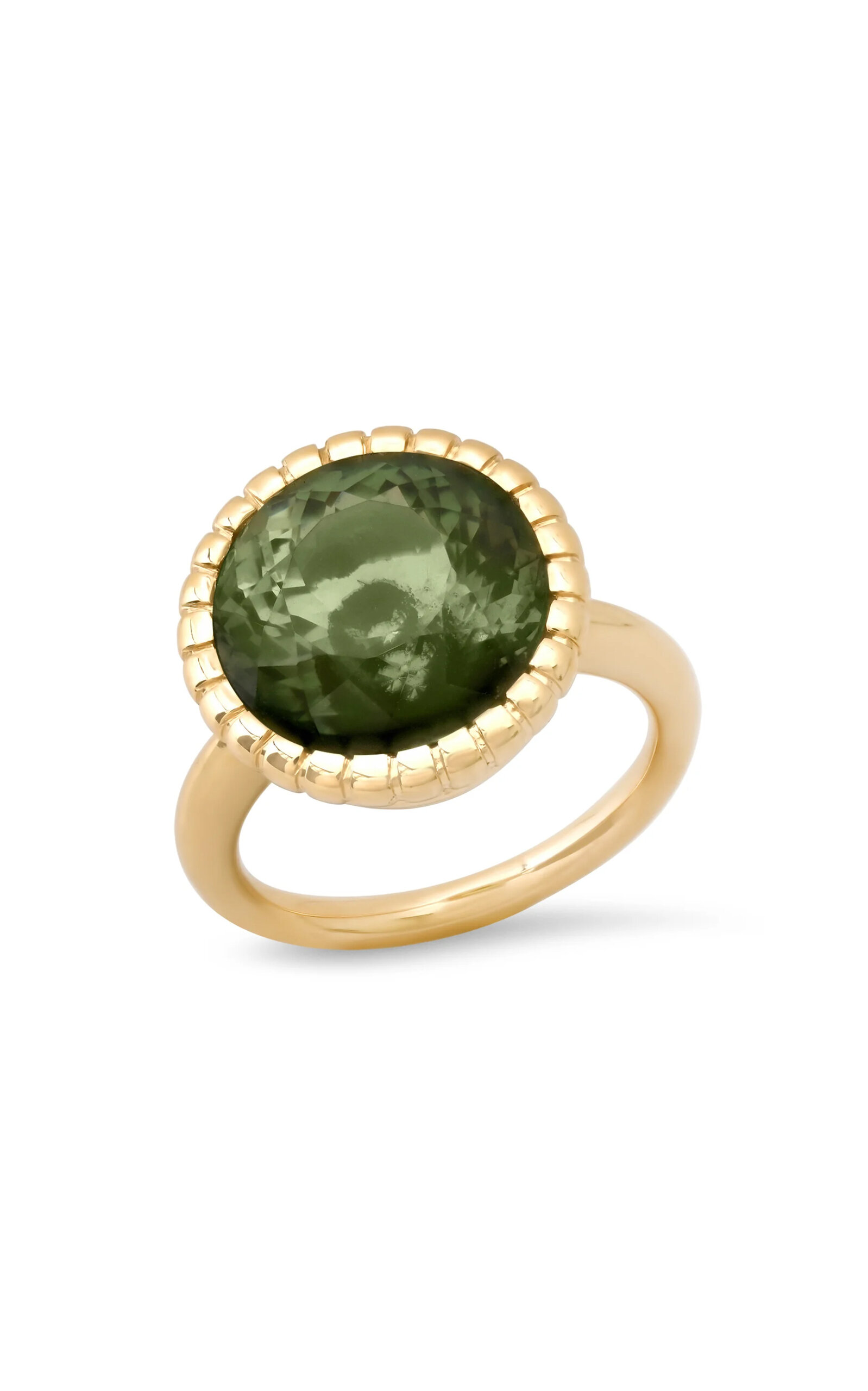 Sig Ward Eros 14k Yellow Gold Green Tourmaline Ring In Green
