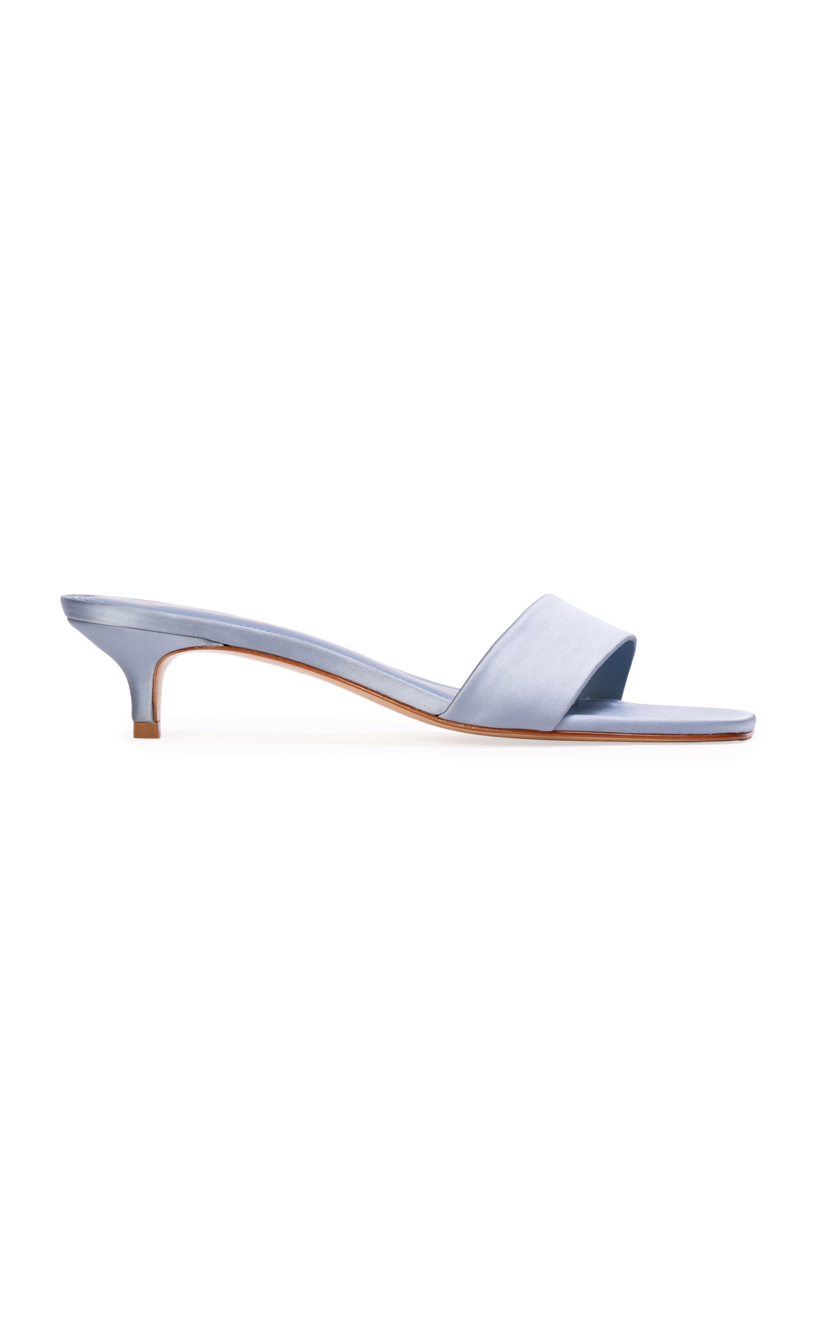 Black Suede Studio Avery Leather Sandals In Blue