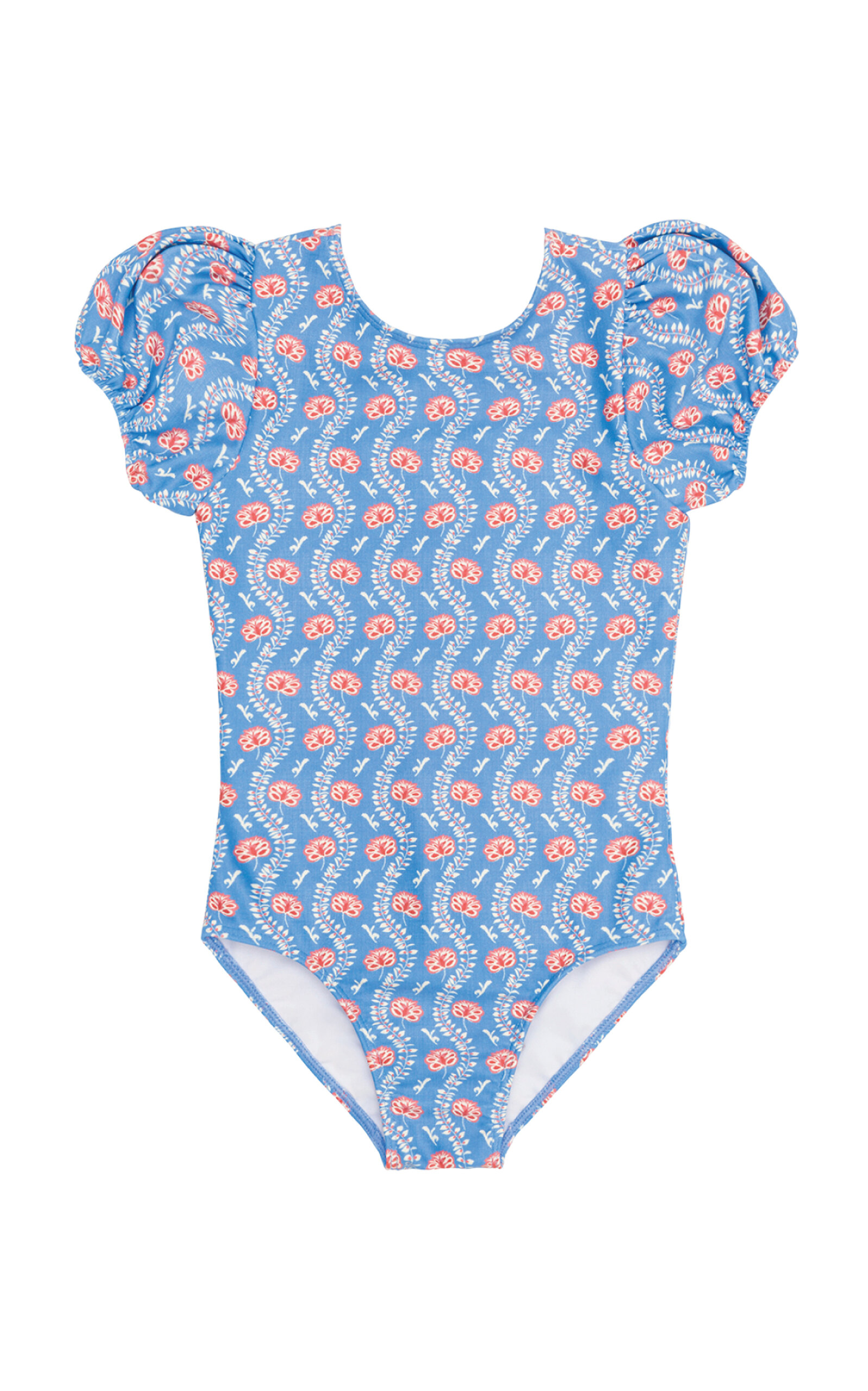 Minnow Girls Blue Primrose Puff Sleeve One Piece