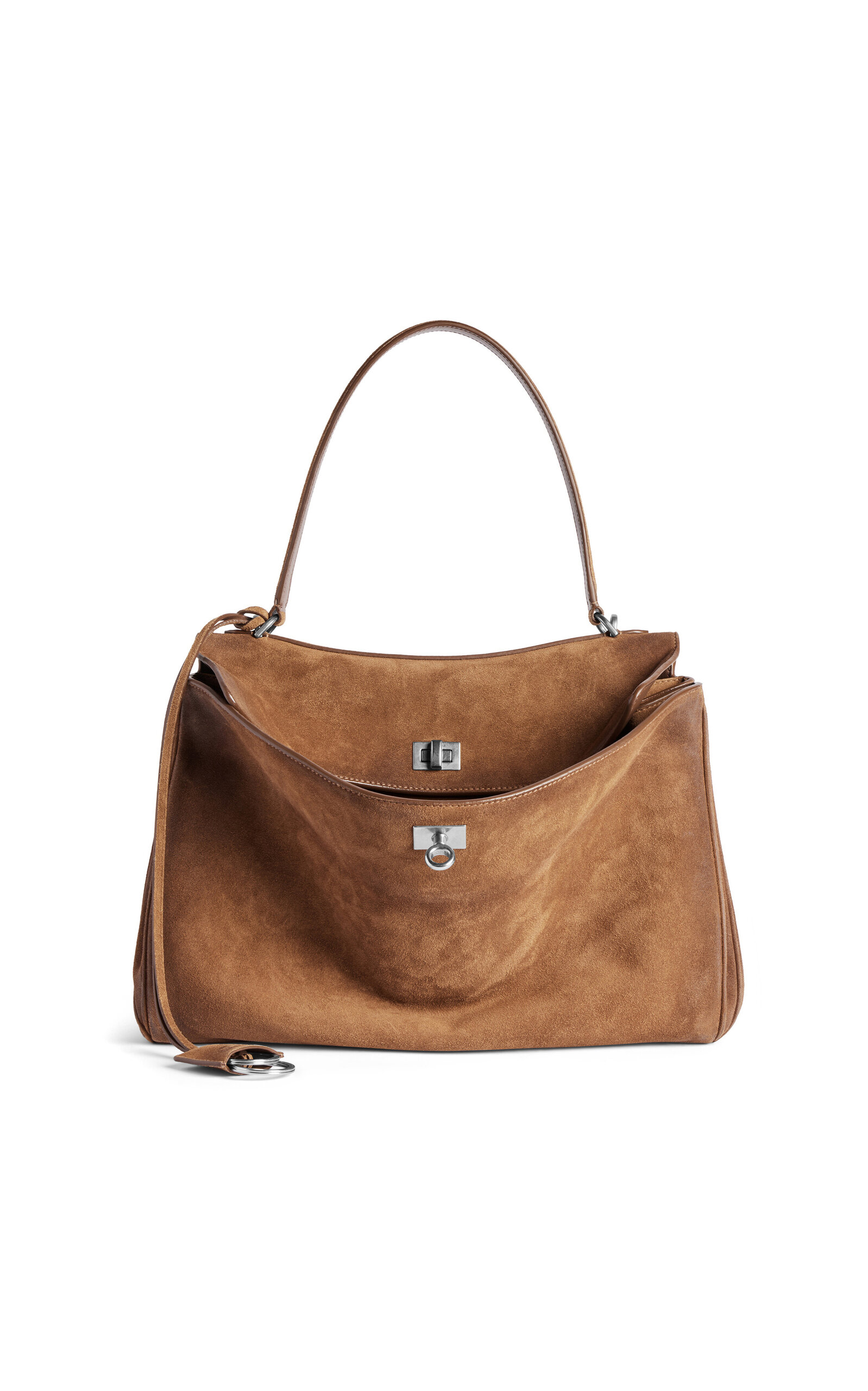 Balenciaga Rodeo Medium Waxed Suede Top Handle Bag - Moda Operandi