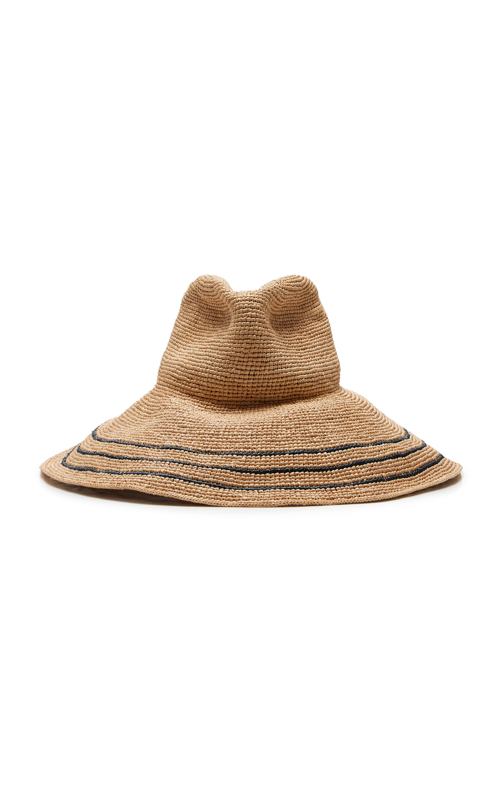 Janessa Leone Waverly Wide Brimmed Raffia Straw Hat In Brown